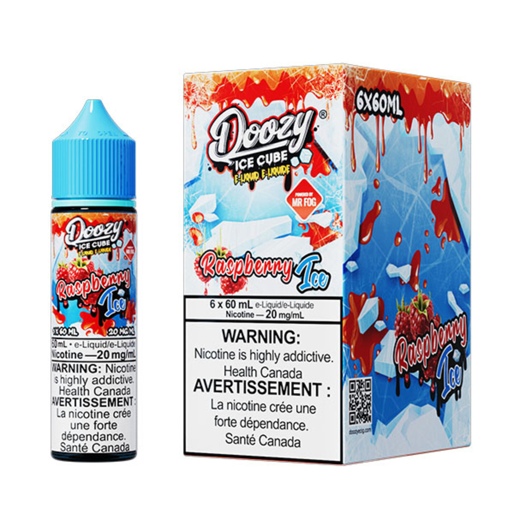DOOZY DZEI21 - DOOZY ICE CUBE Raspberry Ice E-LIQUID 60ml Salt