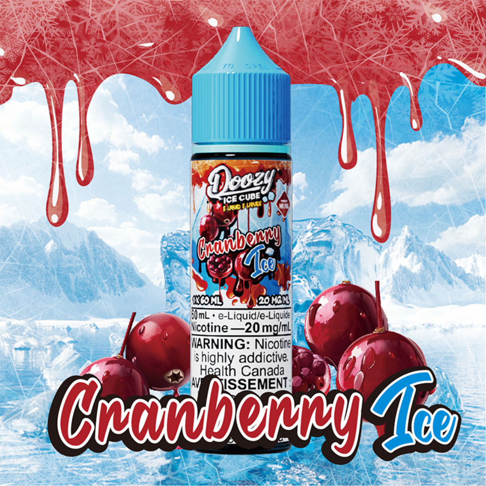 DOOZY DZEI20 - DOOZY ICE CUBE Cranberry Ice E-LIQUID 60ml Salt