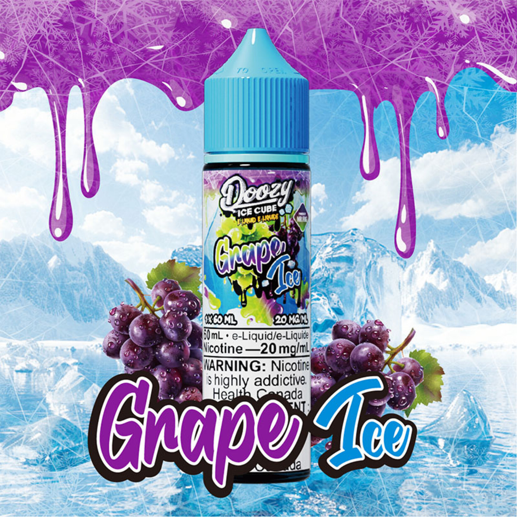 DOOZY DZEI16 - DOOZY ICE CUBE Grape Ice E-LIQUID 60ml Salt