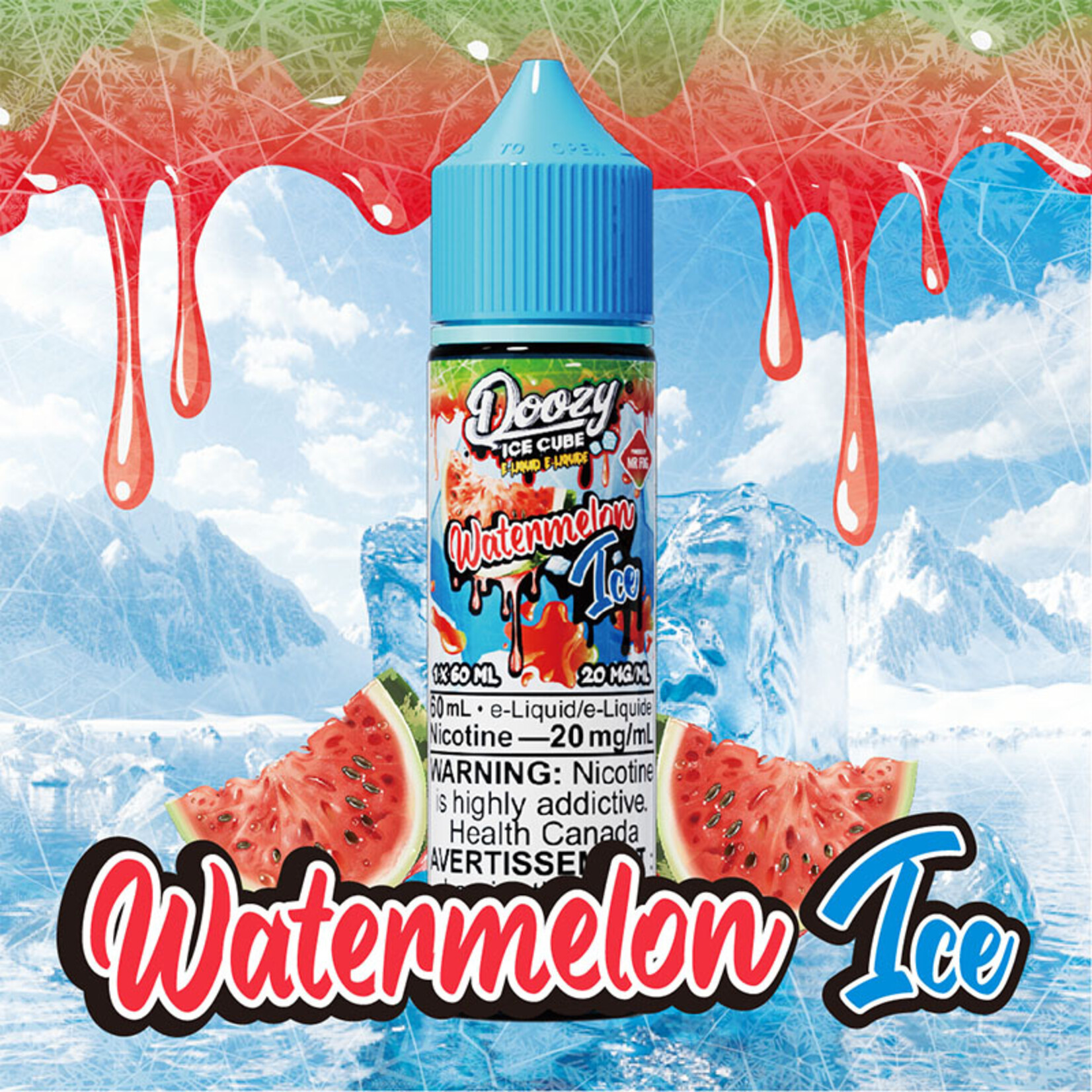 DOOZY DZEI09 - DOOZY ICE CUBE Watermelon Ice E-LIQUID 60ml Salt