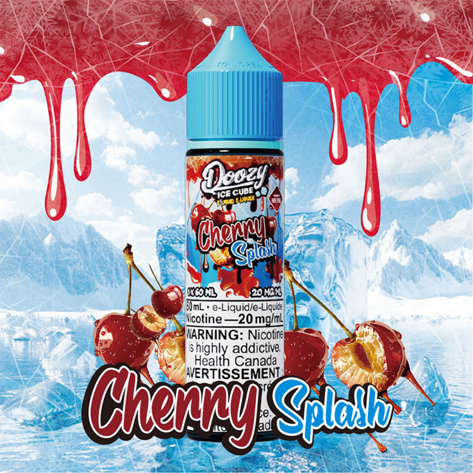 DOOZY DZEI04 - DOOZY ICE CUBE Cherry Splash E-LIQUID 60ml Salt