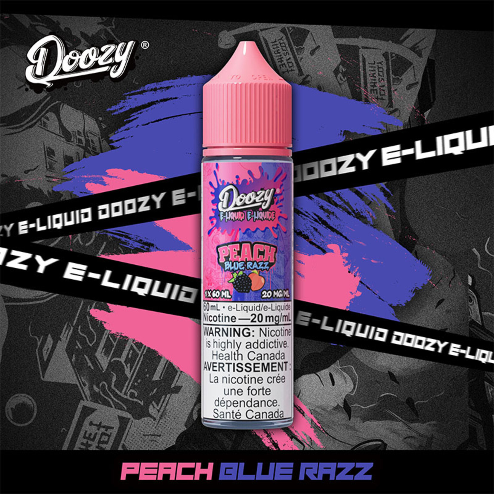 DOOZY DZE24 - DOOZY Peach Blue Razz E-liquid 60ml Salt