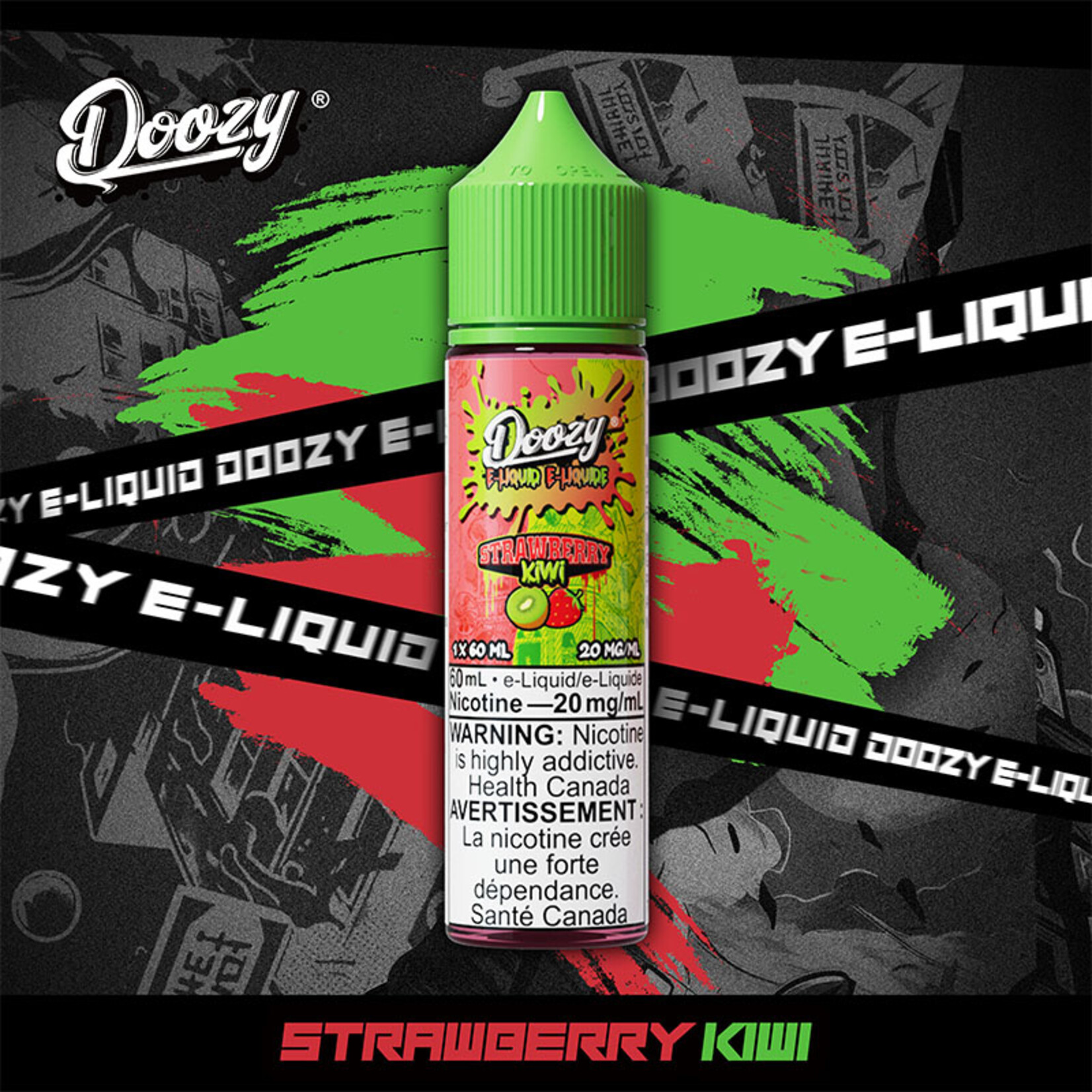 DOOZY DZE23 - DOOZY Strawberry Kiwi E-liquid 60ml Salt