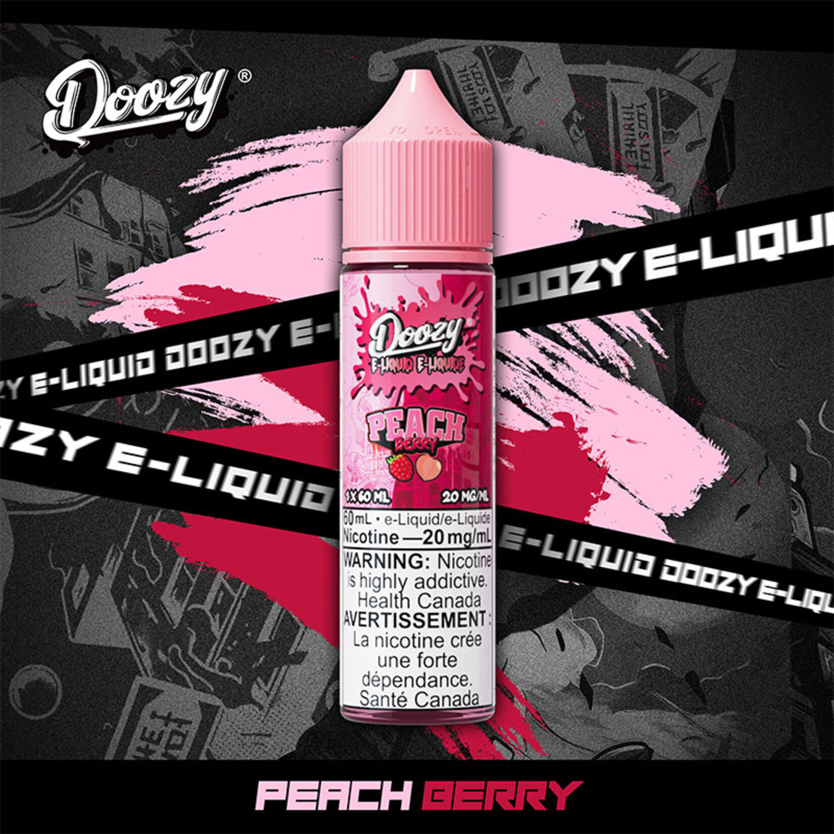 DOOZY DZE15 - DOOZY Peach Berry E-liquid 60ml Salt