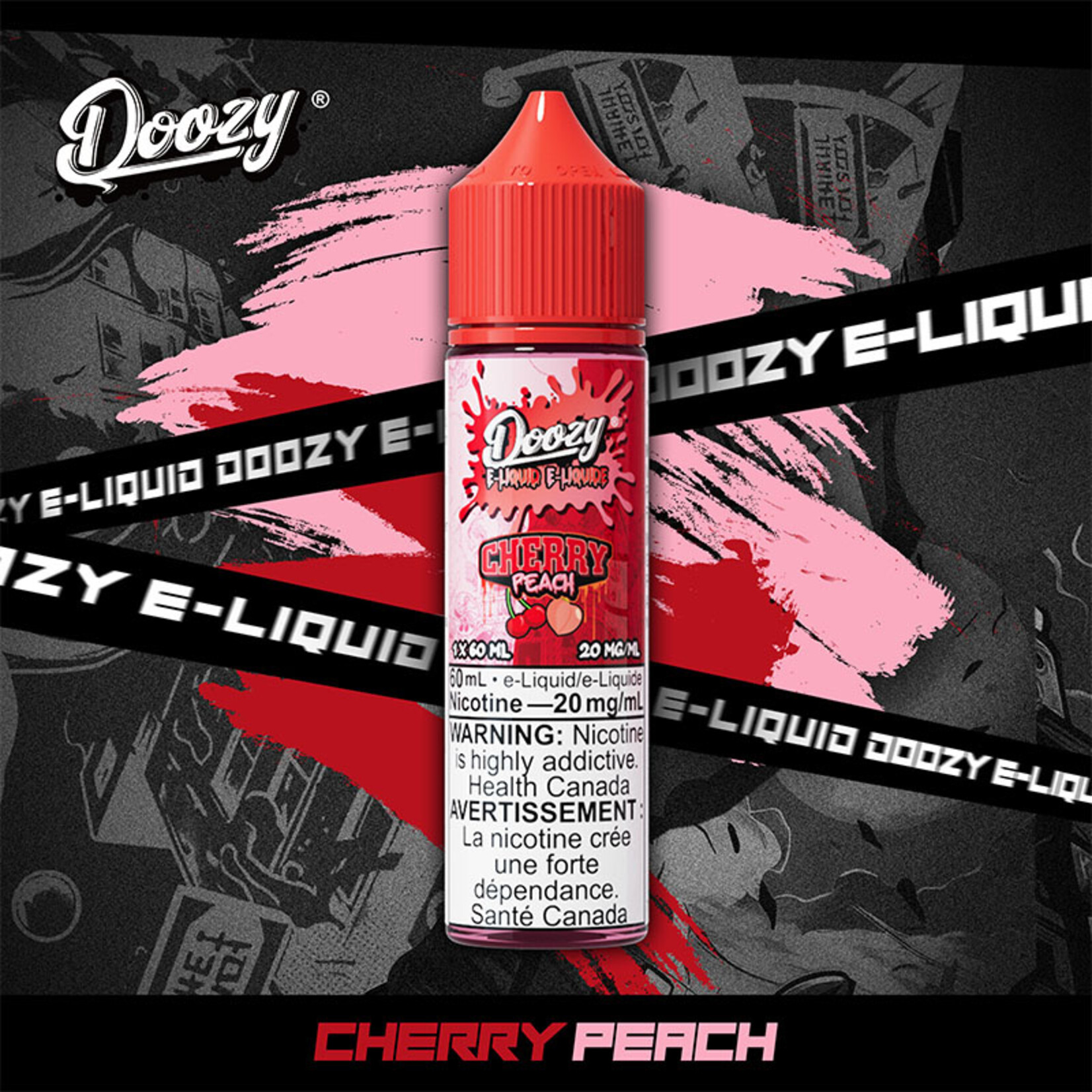 DOOZY DZE10 - DOOZY Cherry Peach E-liquid 60ml Salt