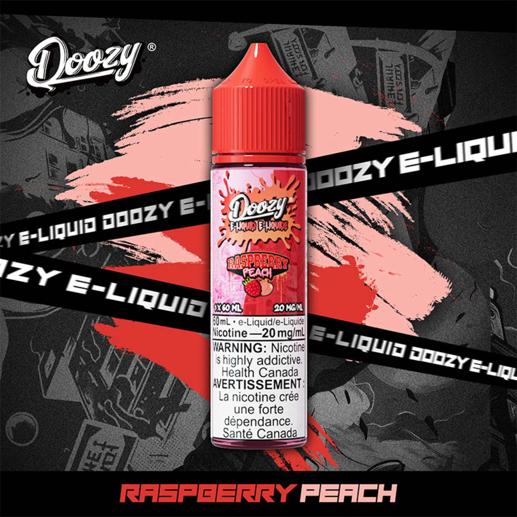 DOOZY DZE09 - DOOZY Raspberry Peach E-liquid 60ml Salt