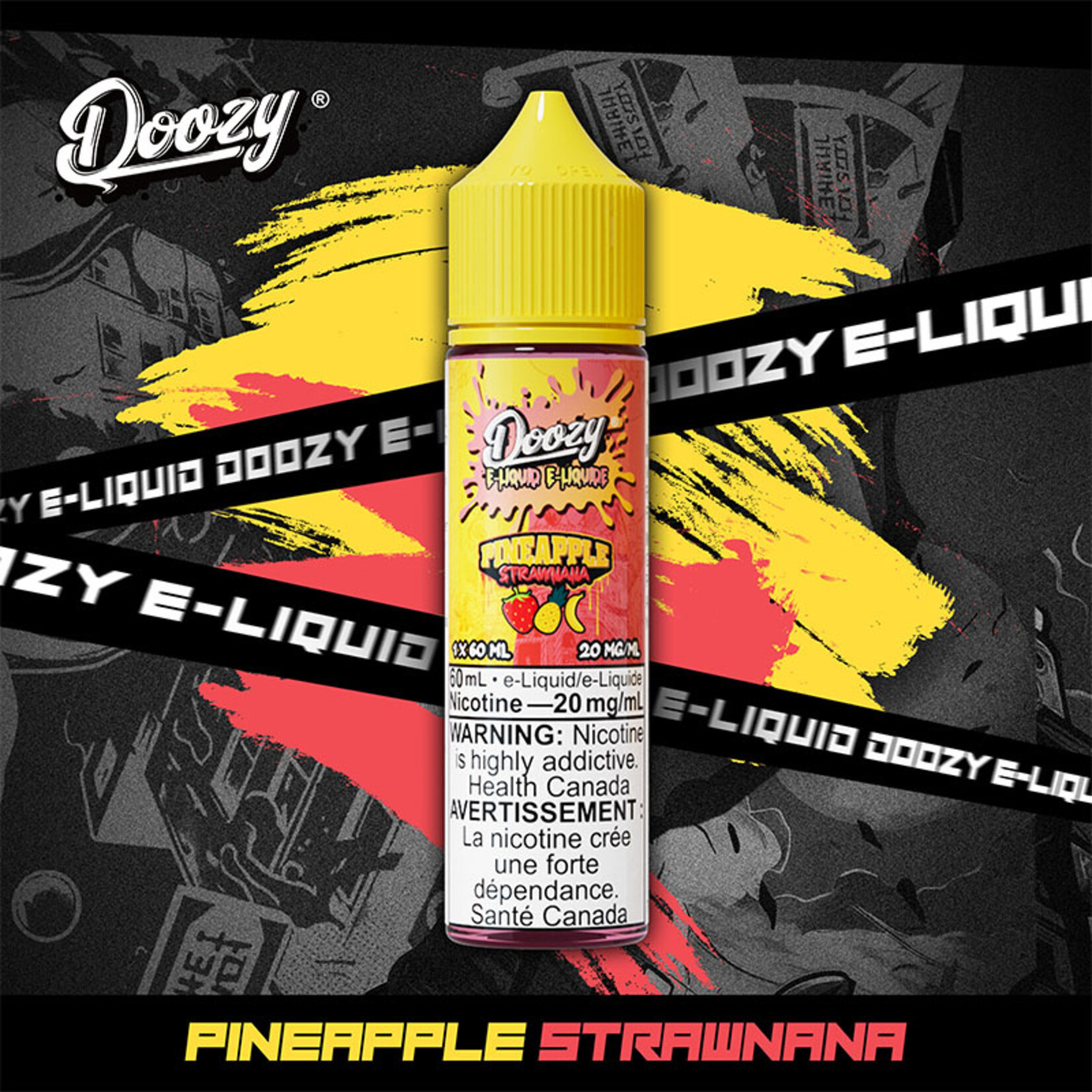 DOOZY DZE08 - DOOZY Pineapple Strawnana E-liquid 60ml Salt