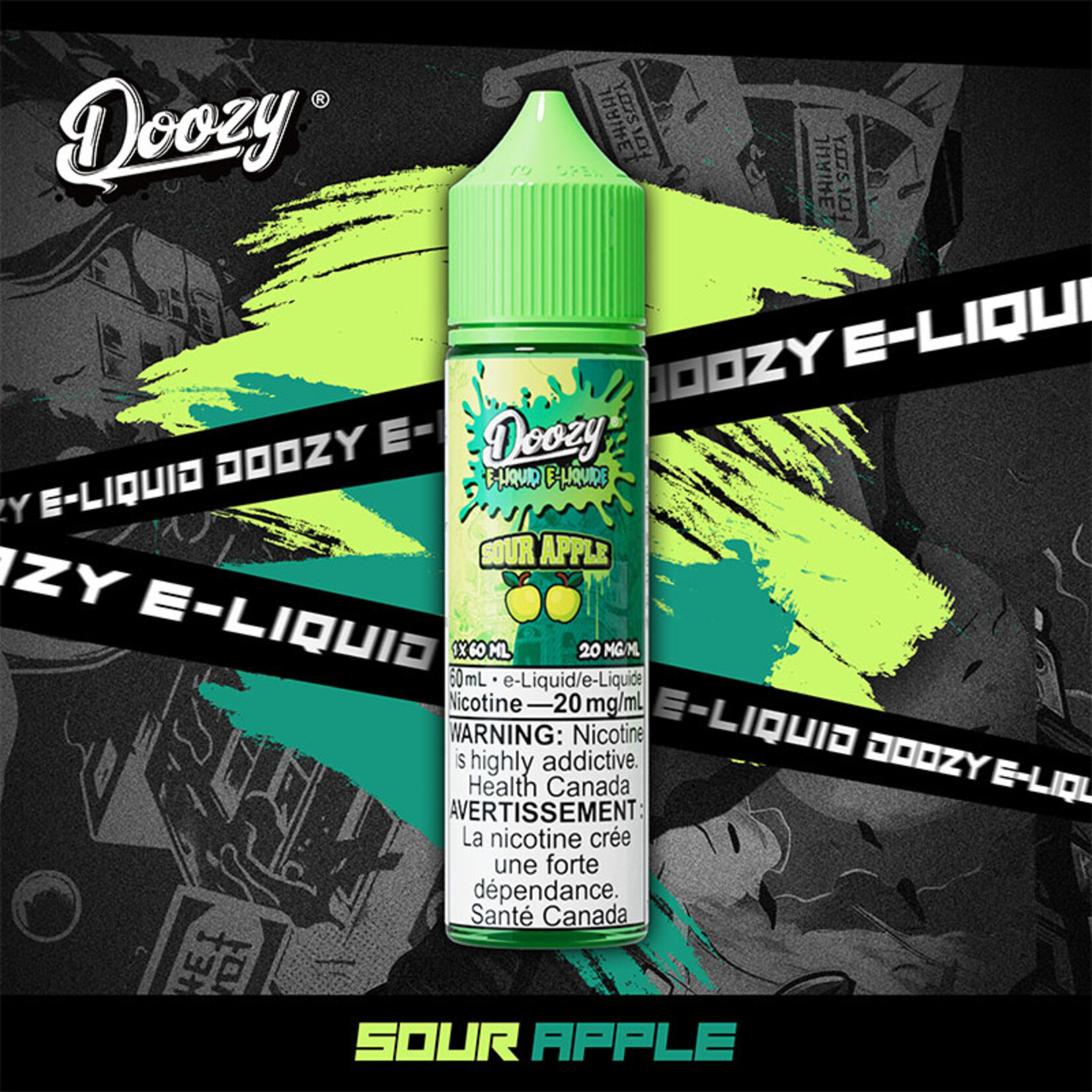 DOOZY DZE07 - DOOZY Sour Apple E-liquid 60ml Salt