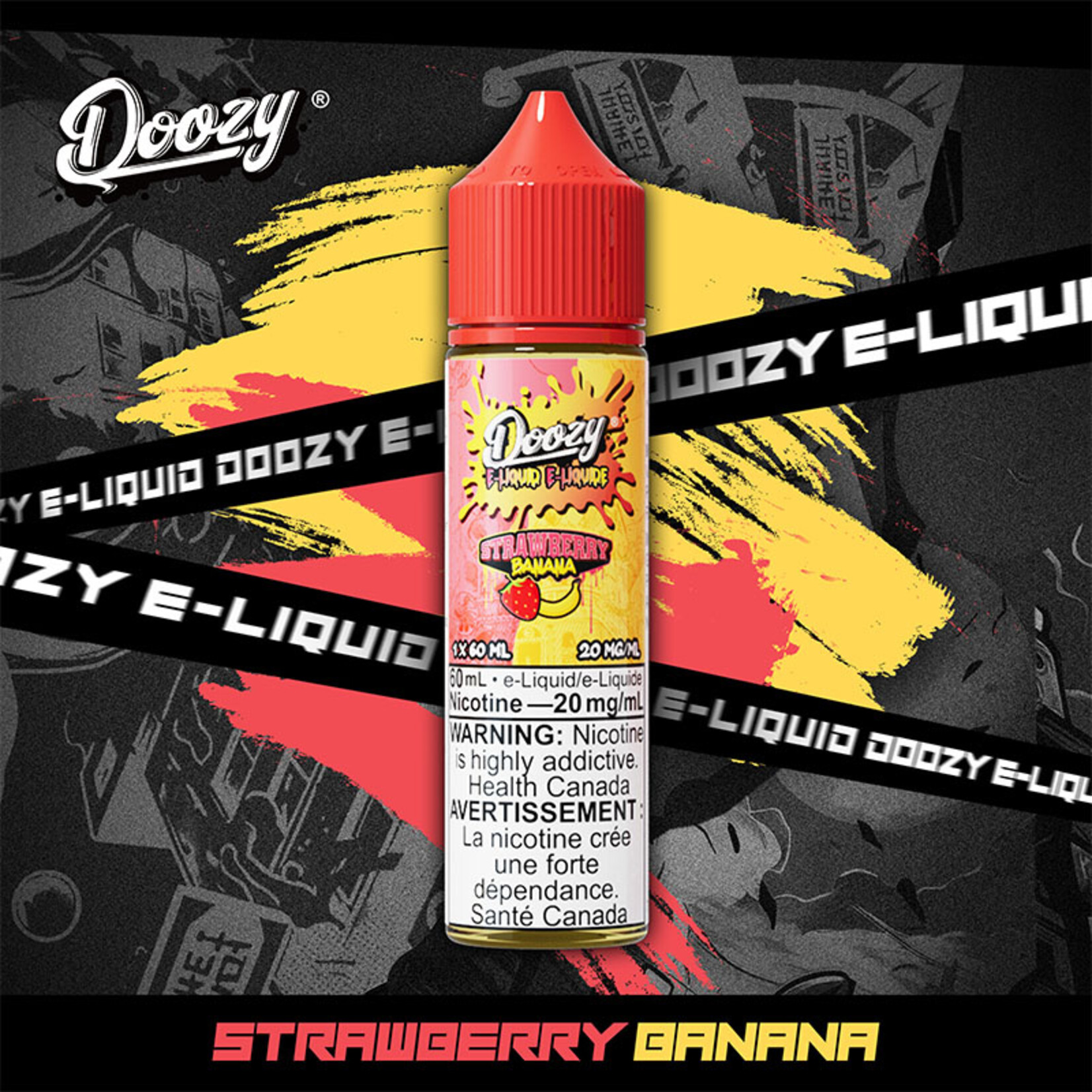 DOOZY DZE05 - DOOZY Strawberry Banana E-liquid 60ml Salt