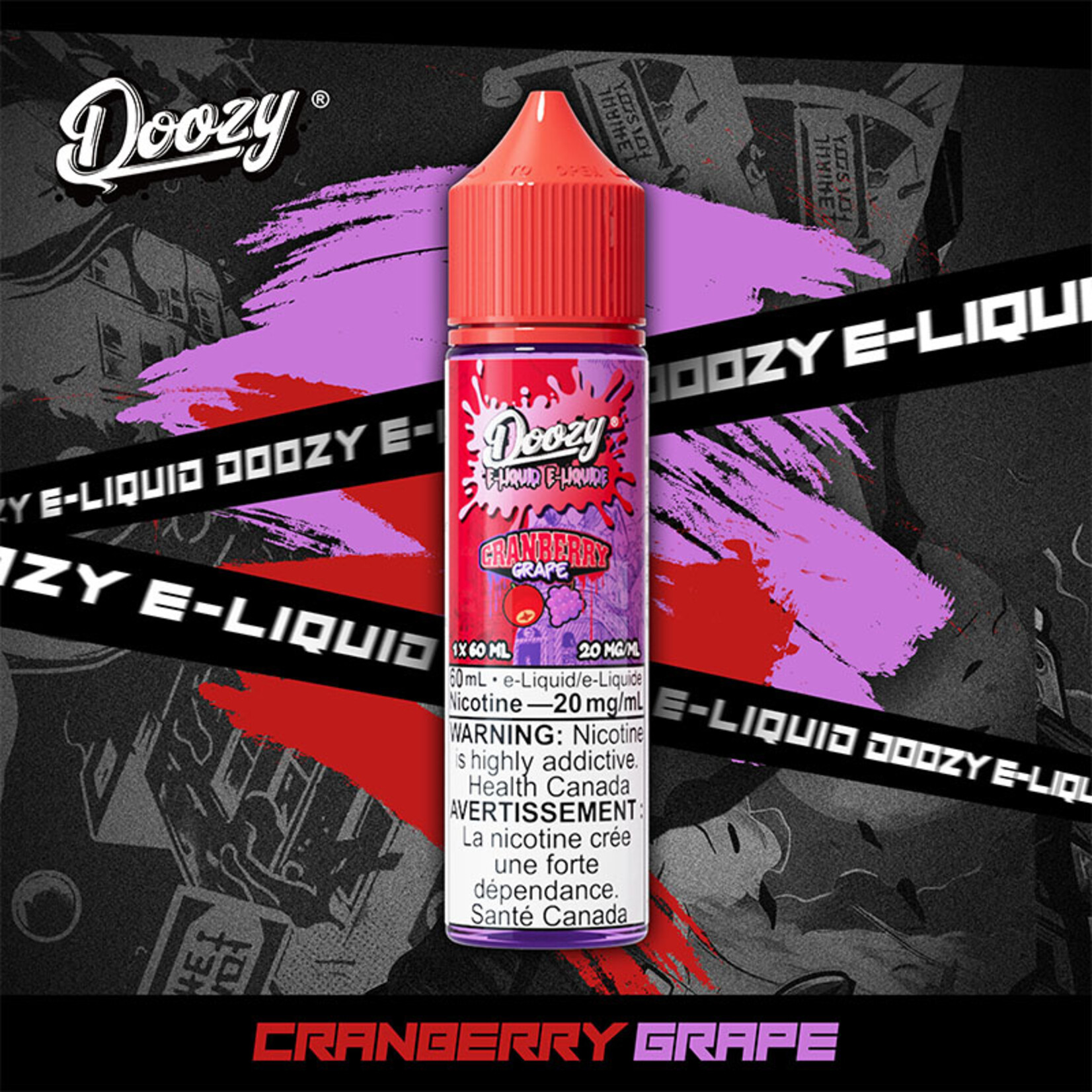 DOOZY DZE04 - DOOZY Cranberry Grape E-liquid 60ml Salt