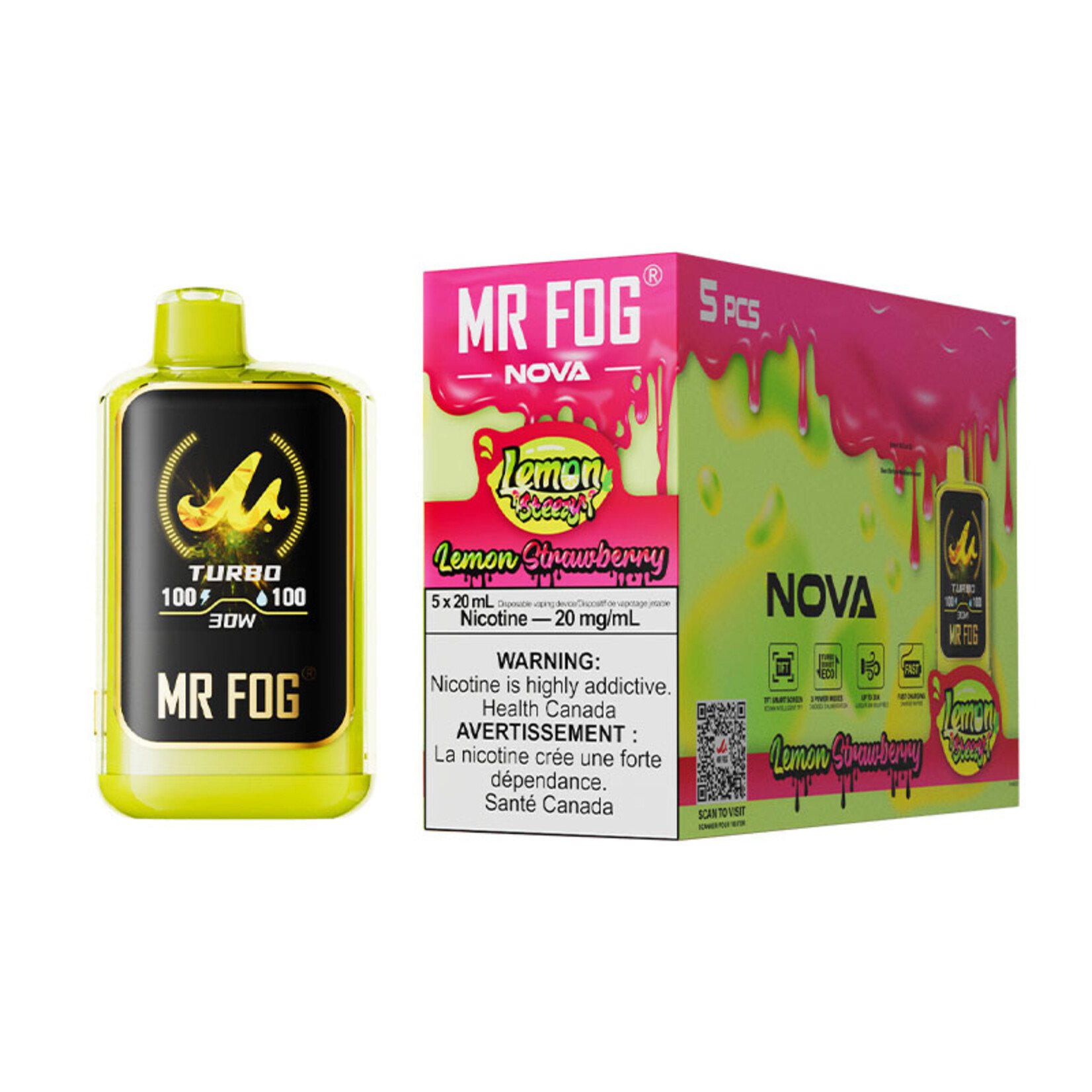 MR FOG NVLS02 - MR FOG NOVA Lemon Steezy Strawberry