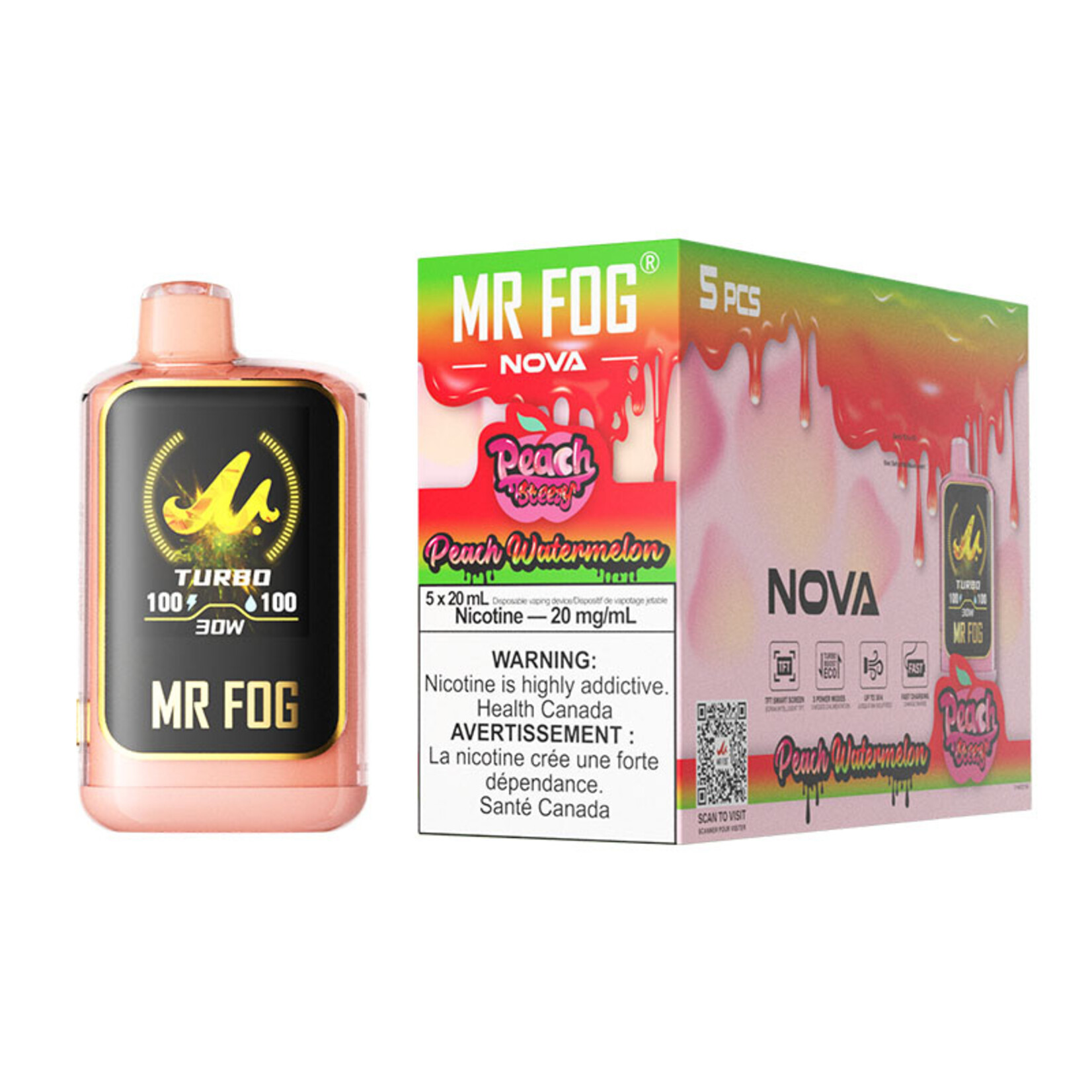 MR FOG NVPS02 - MR FOG NOVA Peach Steezy Watermelon
