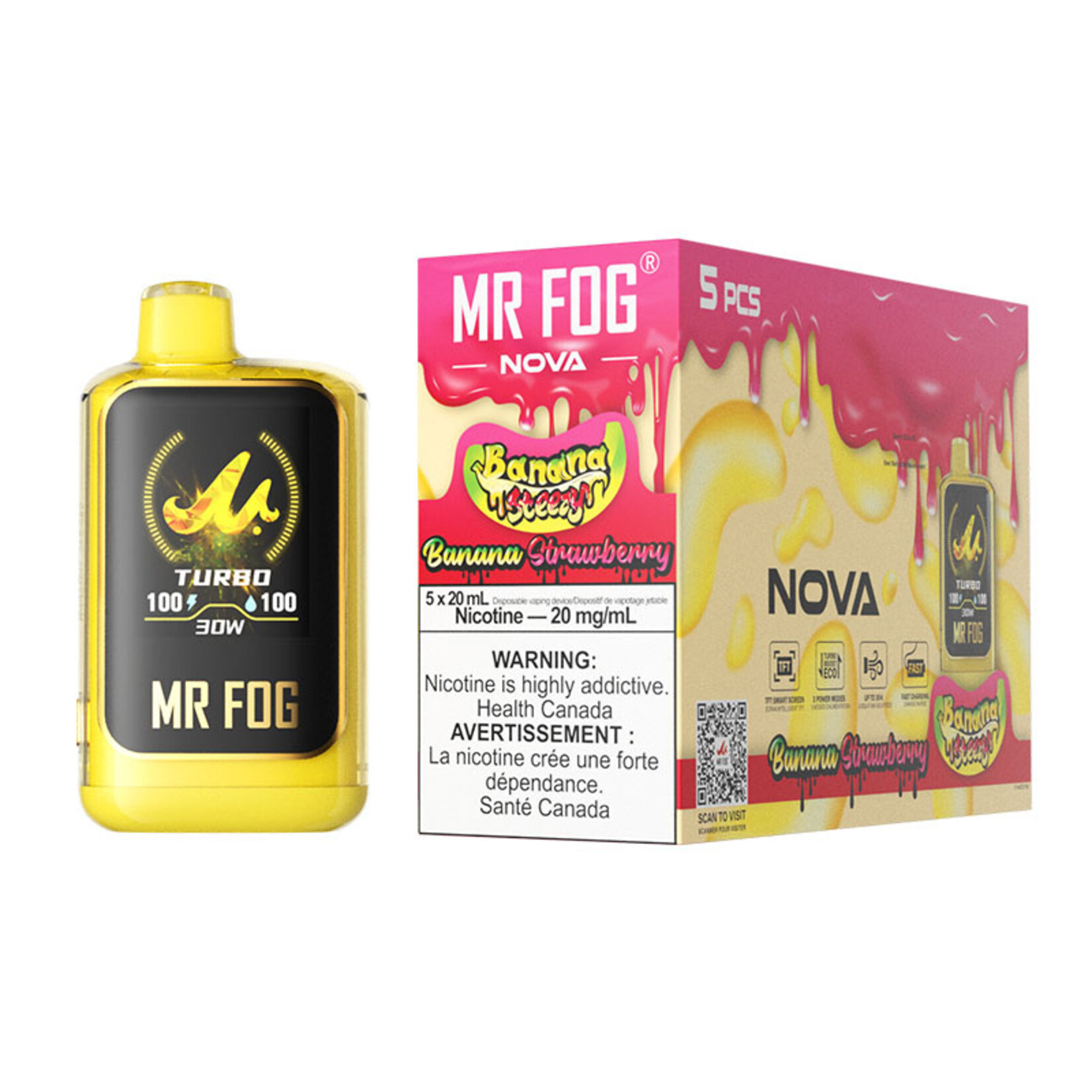 MR FOG NVNS02 - MR FOG NOVA Banana Steezy Strawberry