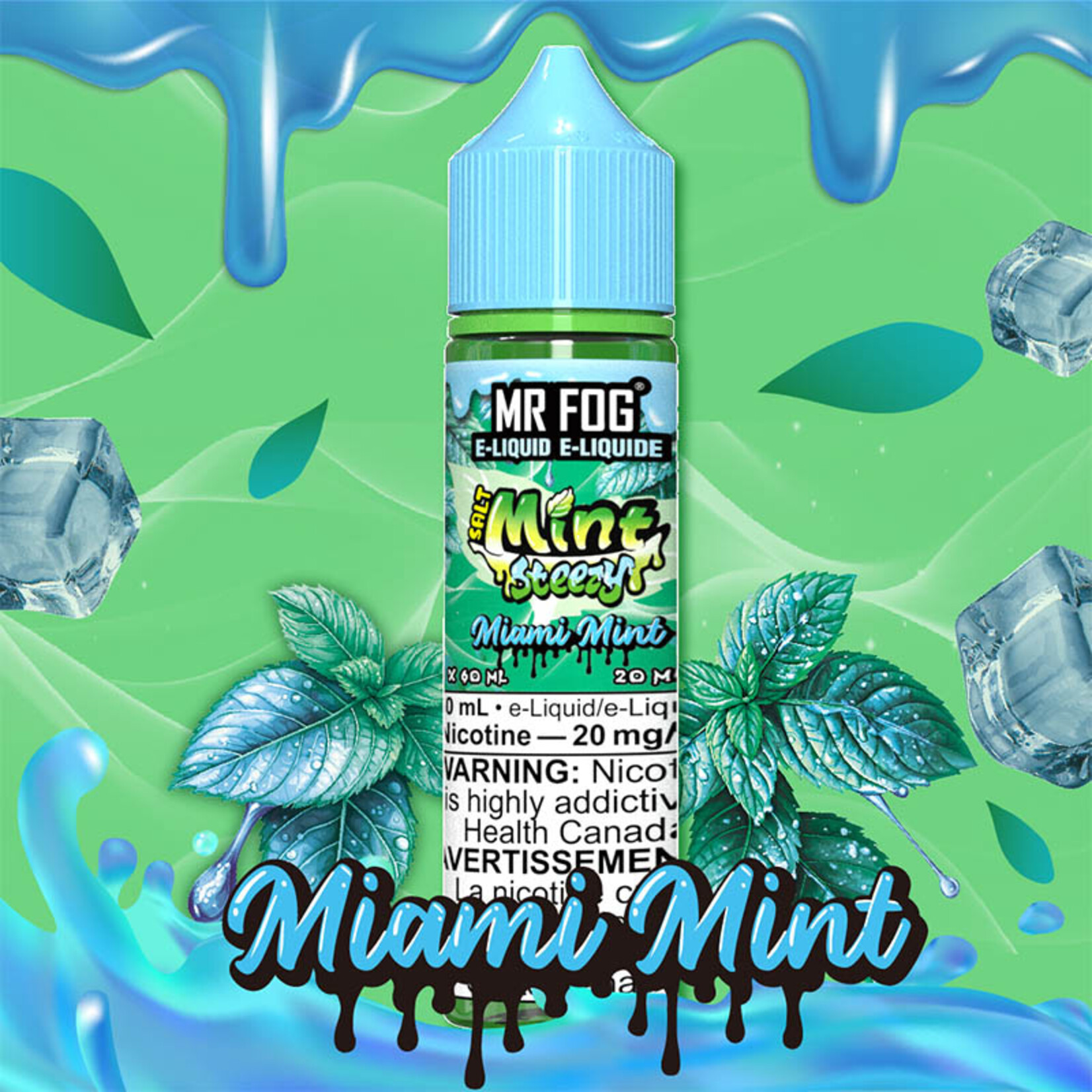 MR FOG MFEMS04 - MR FOG Mint Steezy E-Liquid Miami Mint 60ML Salt