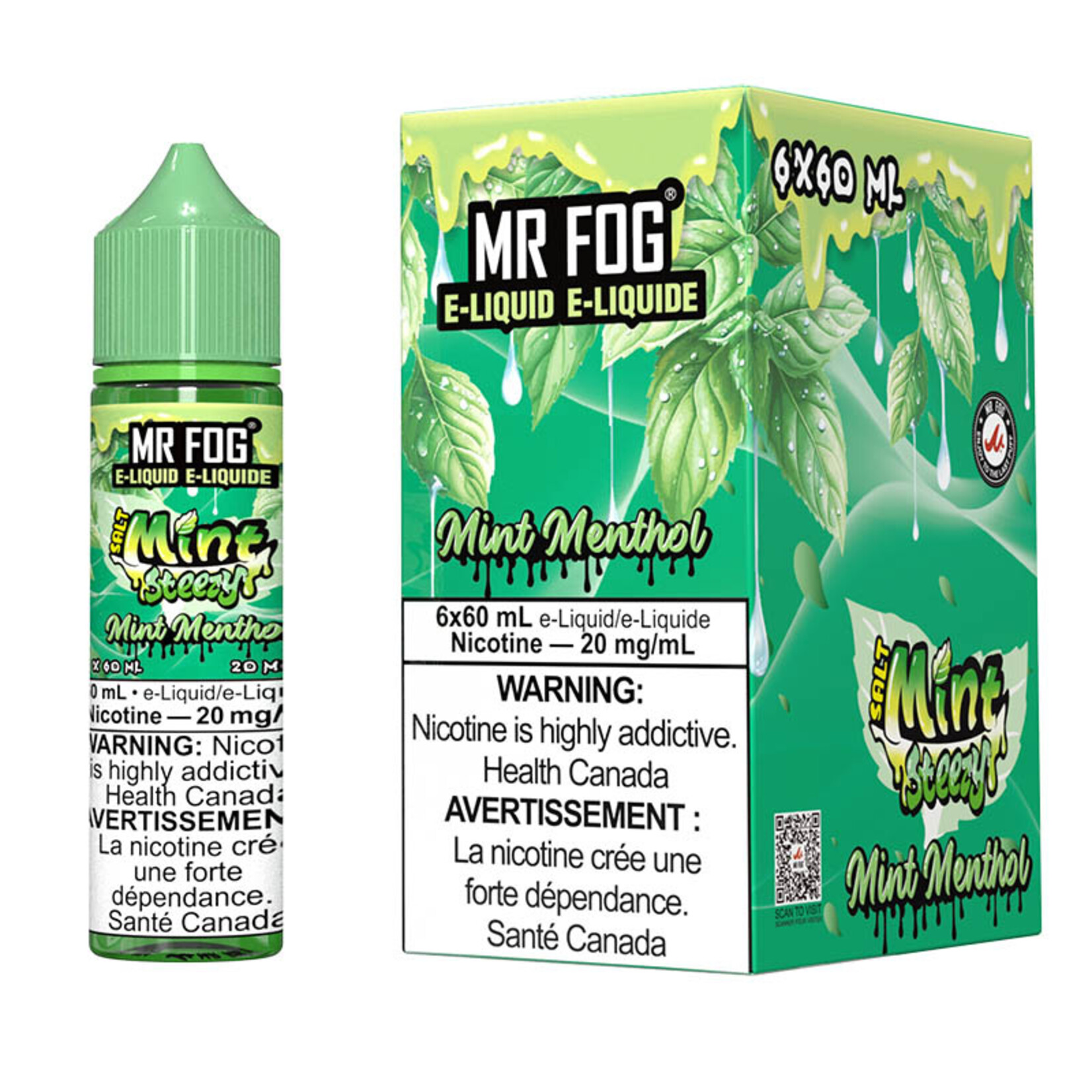 MR FOG MFEMS05 - MR FOG Mint Steezy E-Liquid Mint Menthol 60ML Salt