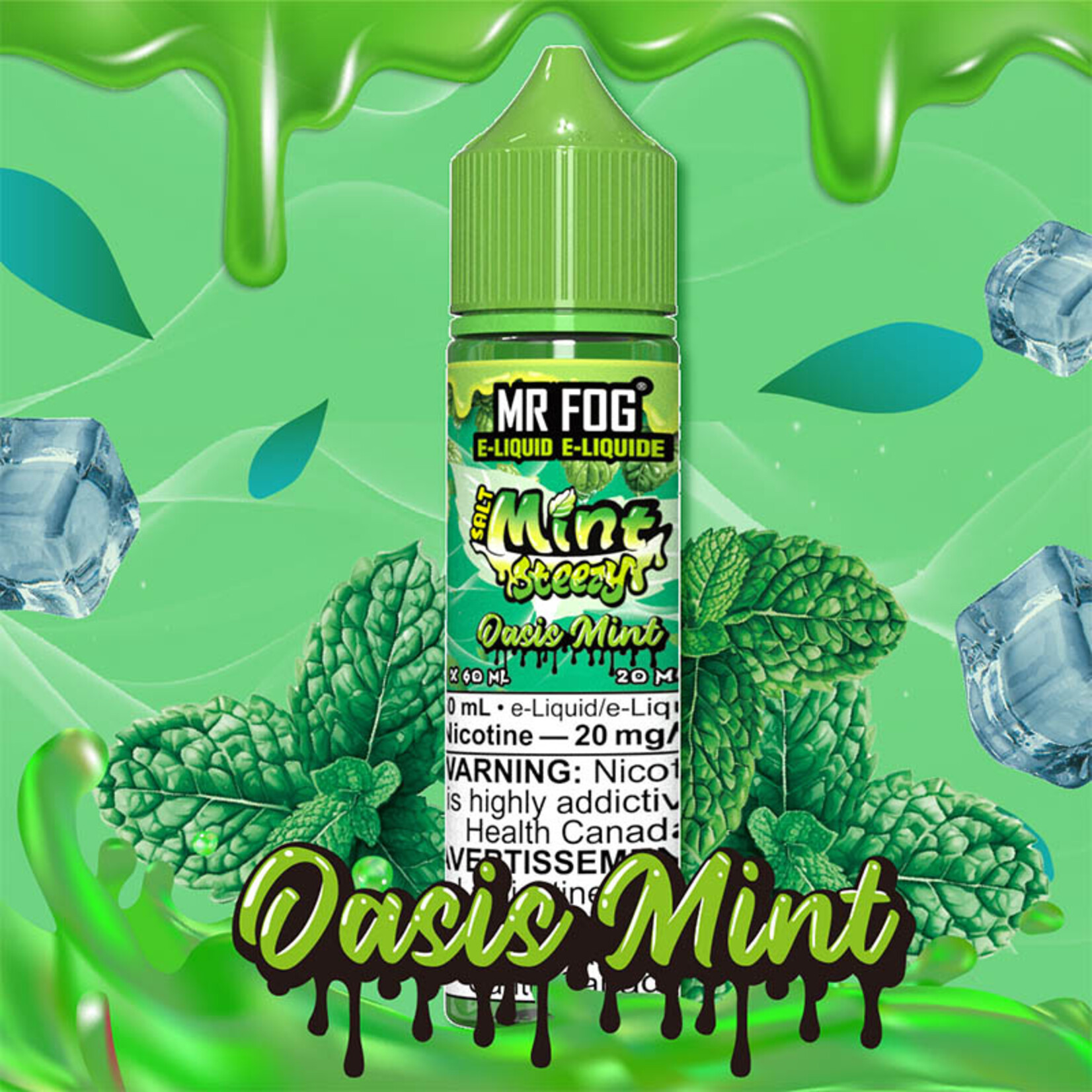 MR FOG MFEMS06 - MR FOG Mint Steezy E-Liquid Oasis Mint 60ML Salt