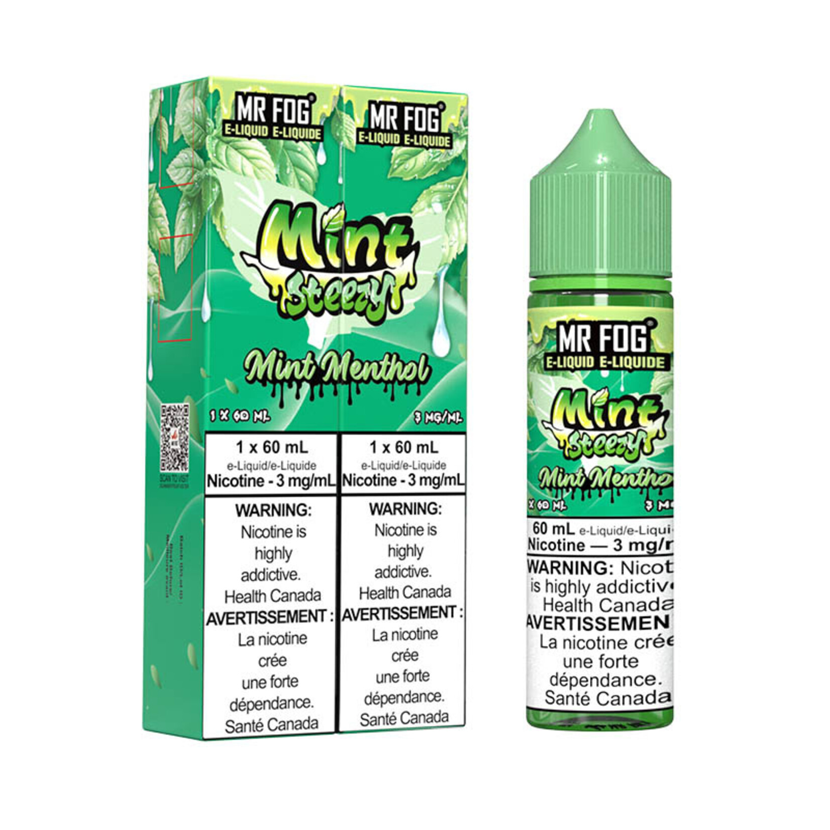 MR FOG MFEMS05 - MR FOG Mint Steezy E-Liquid Mint Menthol 60ML Freebase