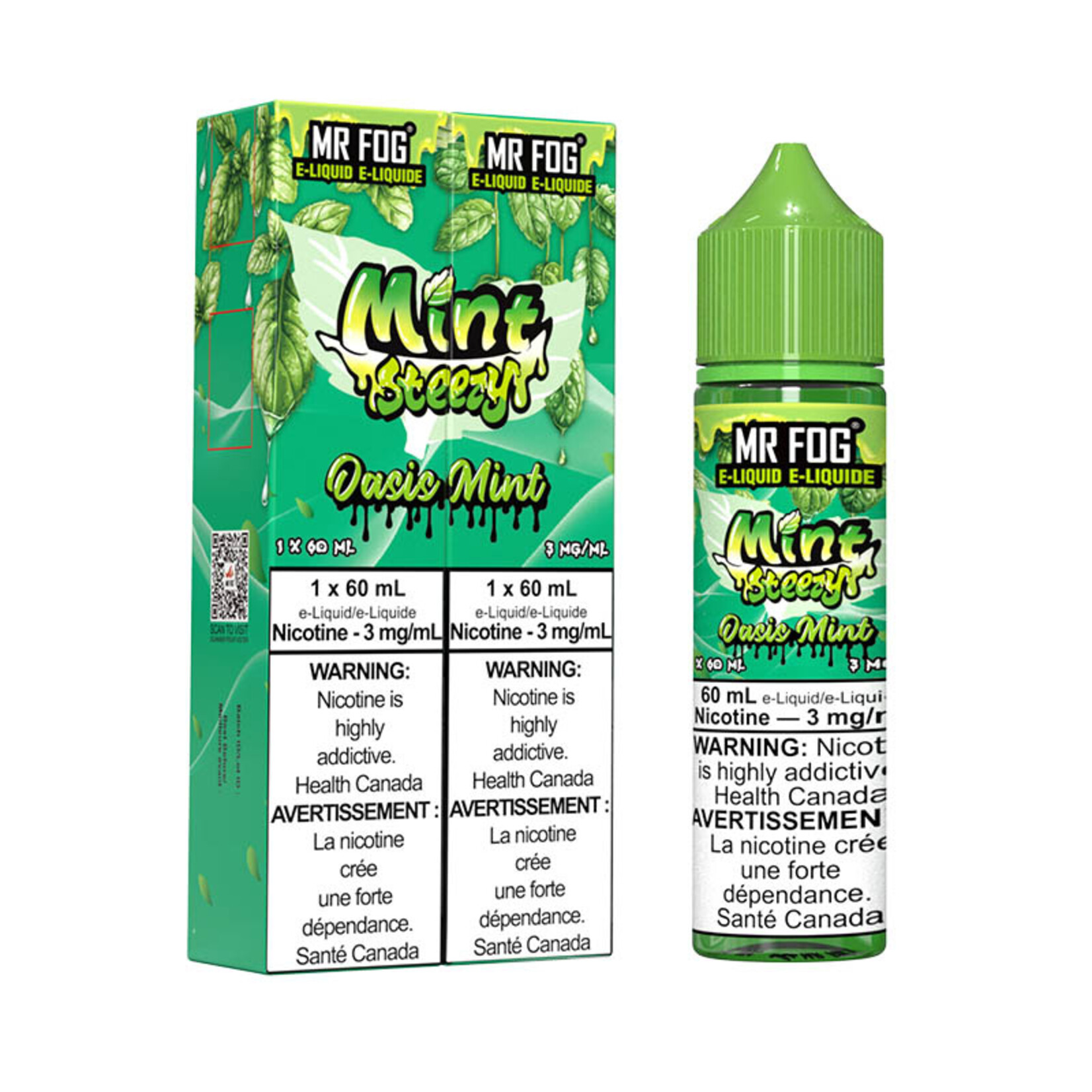 MR FOG MFEMS06 - MR FOG Mint Steezy E-Liquid Oasis Mint 60ML Freebase