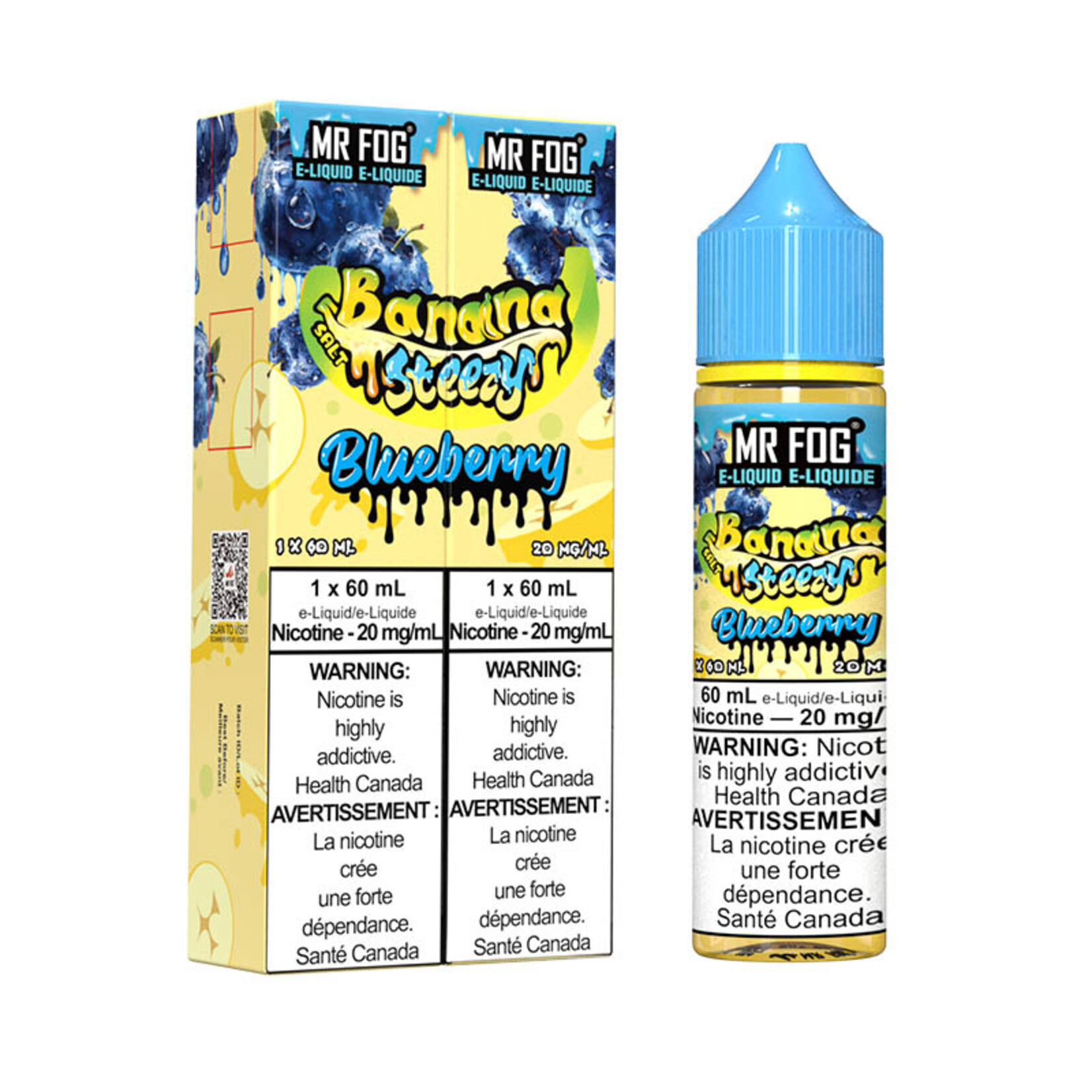 MR FOG MFENS04 - MR FOG Banana Steezy E-Liquid Blueberry 60ML Salt