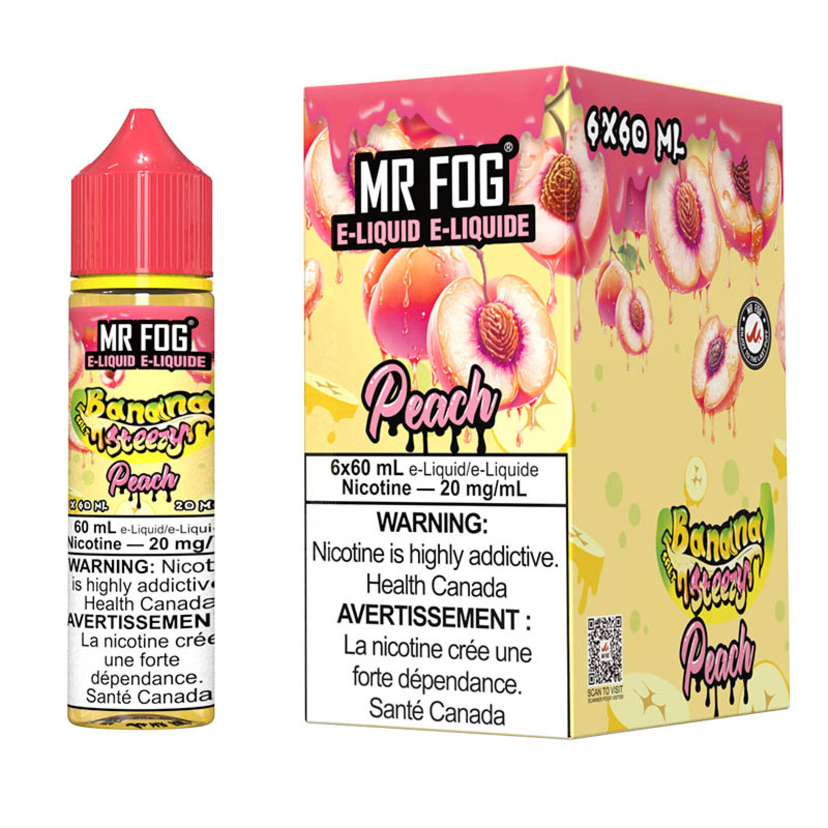 MR FOG MFENS05 - MR FOG Banana Steezy E-Liquid Peach 60ML Salt