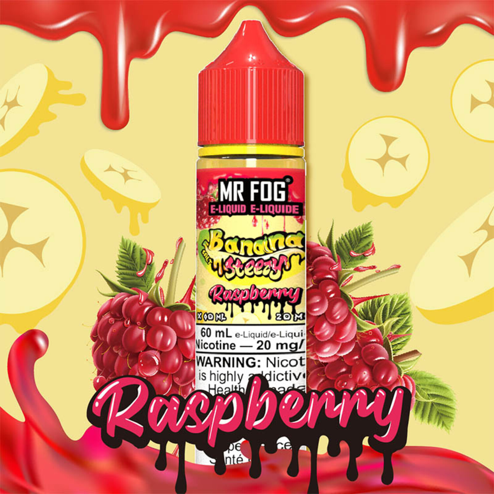 MR FOG MFENS06 - MR FOG Banana Steezy E-Liquid Raspberry 60ML Salt