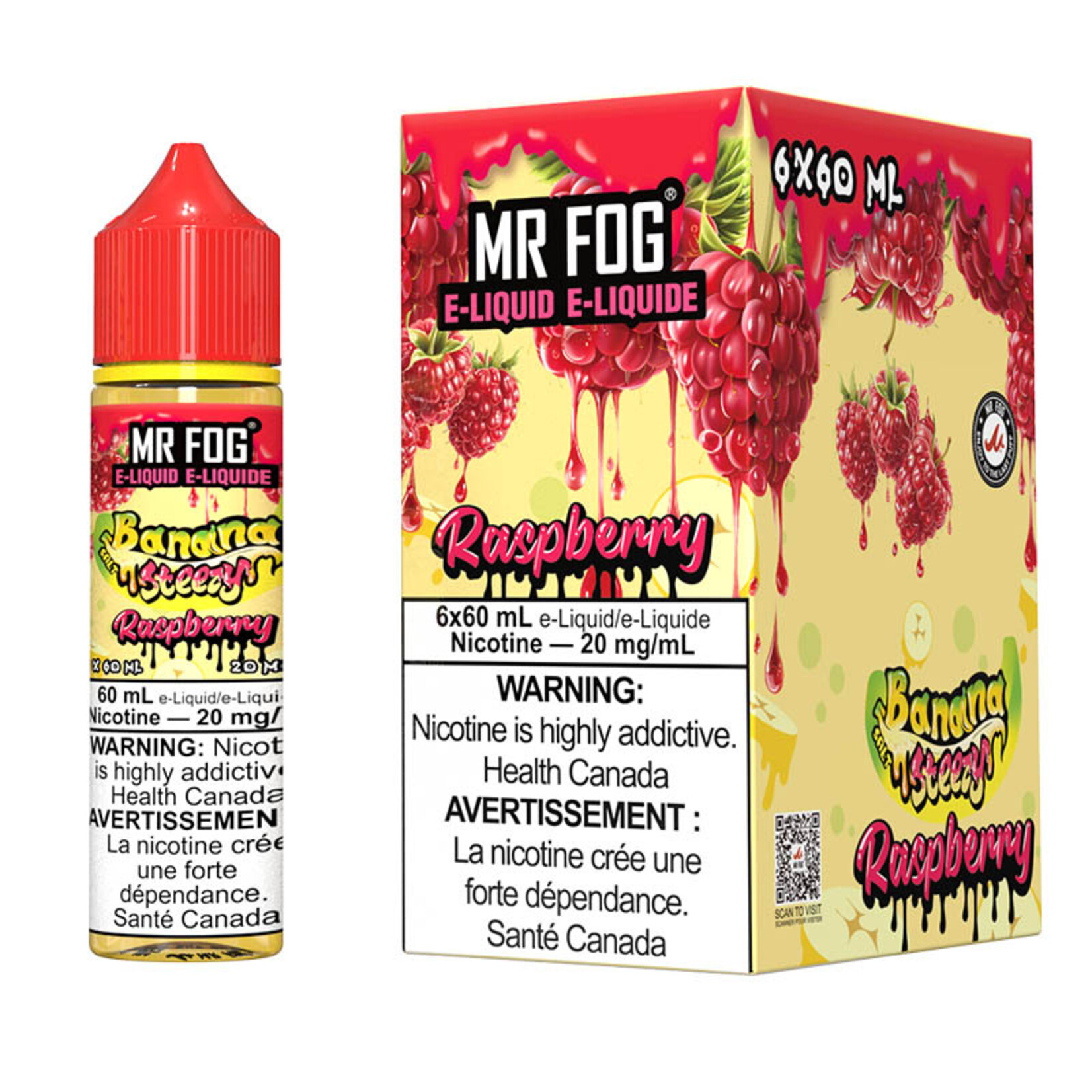 MR FOG MFENS06 - MR FOG Banana Steezy E-Liquid Raspberry 60ML Salt