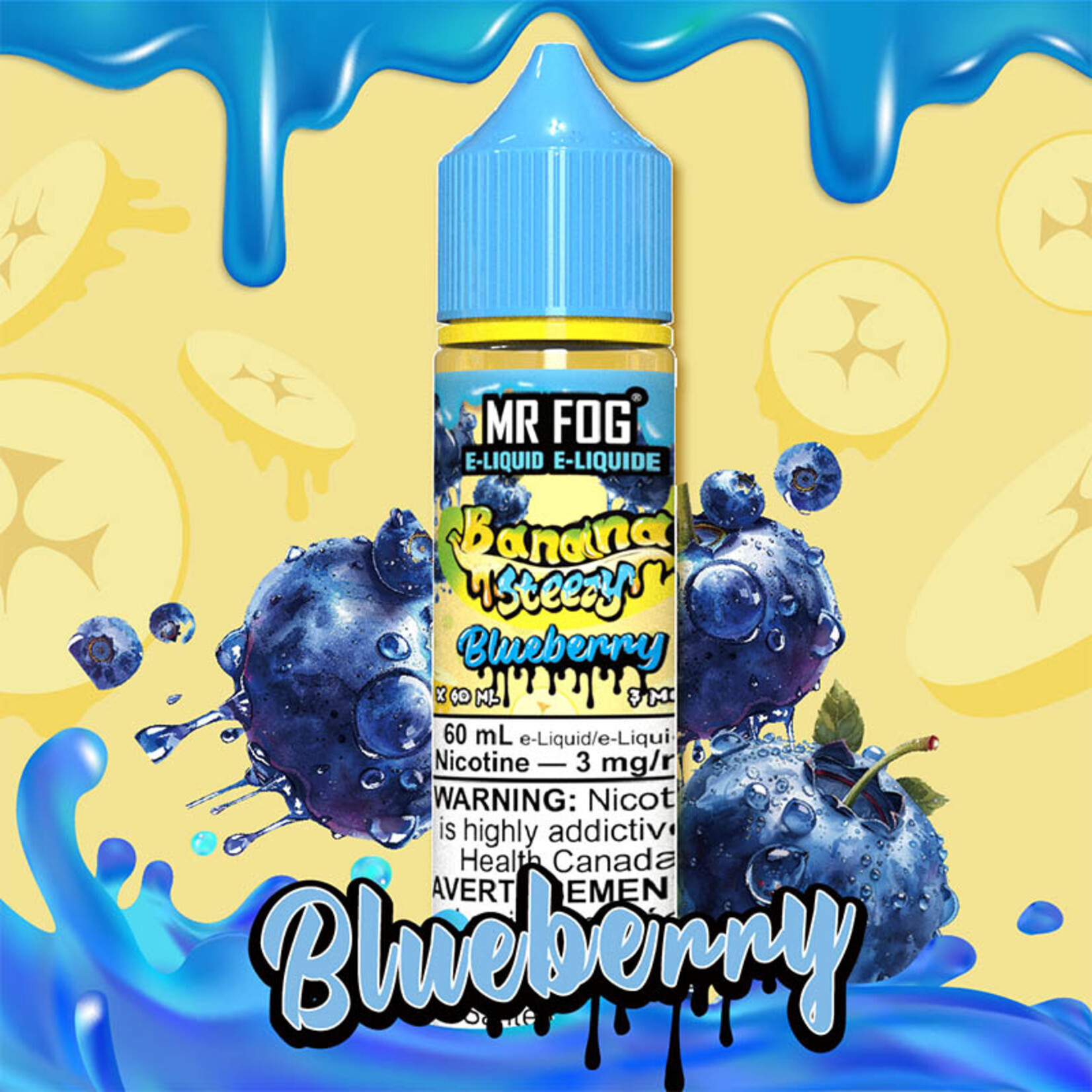MR FOG MFENS04 - MR FOG Banana Steezy E-Liquid Blueberry 60ML Freebase