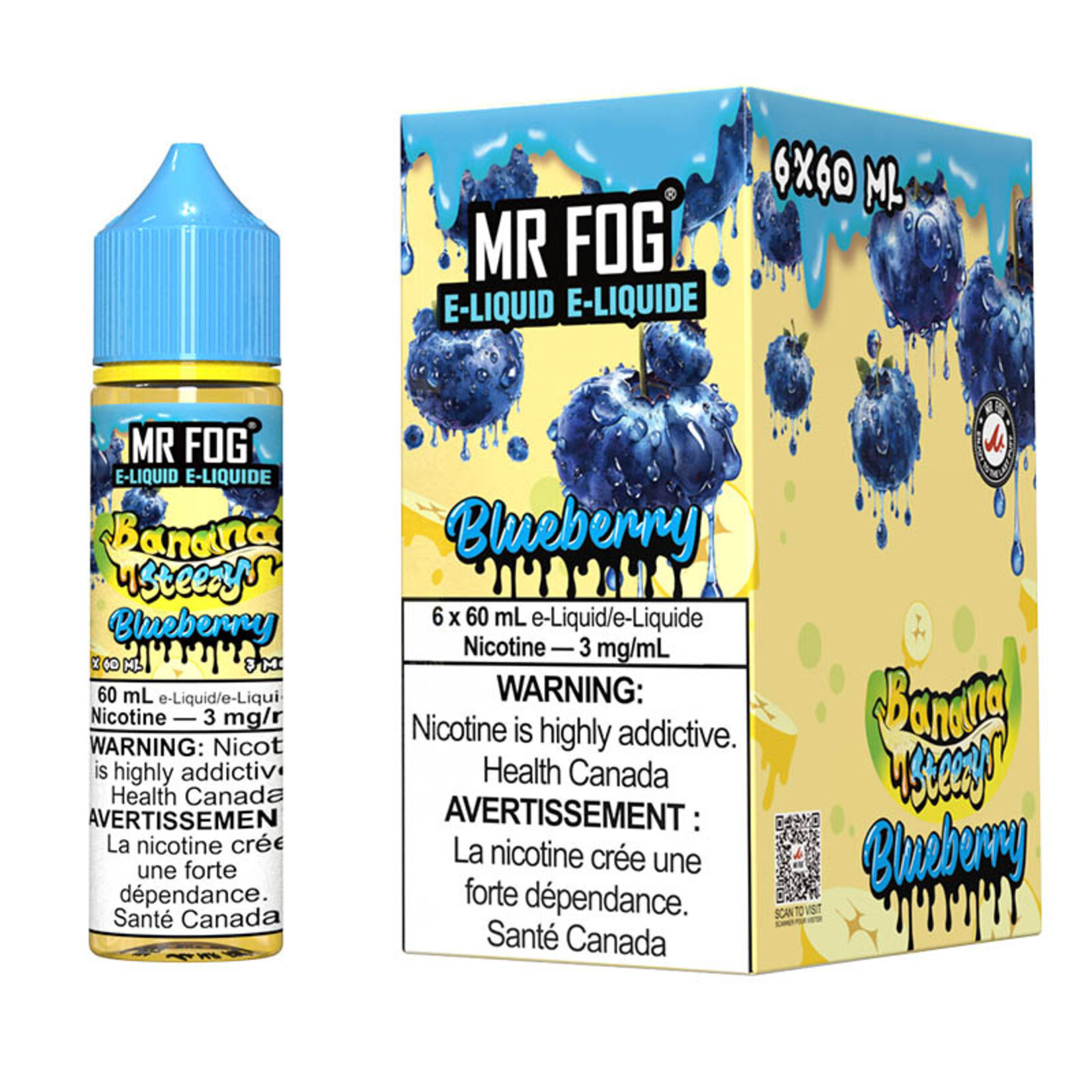 MR FOG MFENS04 - MR FOG Banana Steezy E-Liquid Blueberry 60ML Freebase