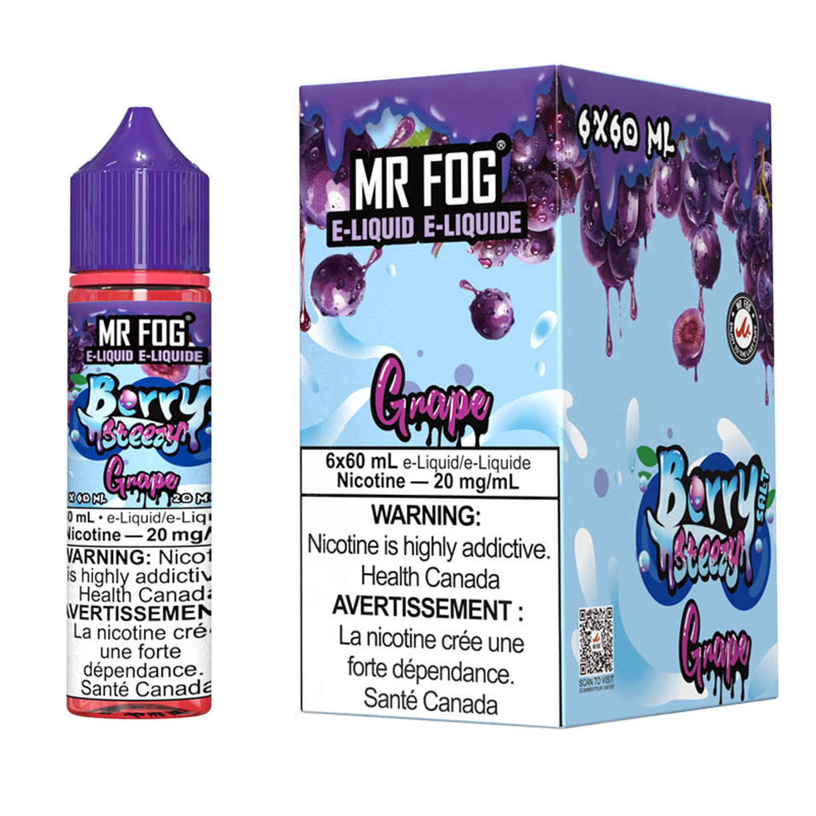 MR FOG MFEBS04 - MR FOG Berry Steezy E-liquid Grape 60ML Salt