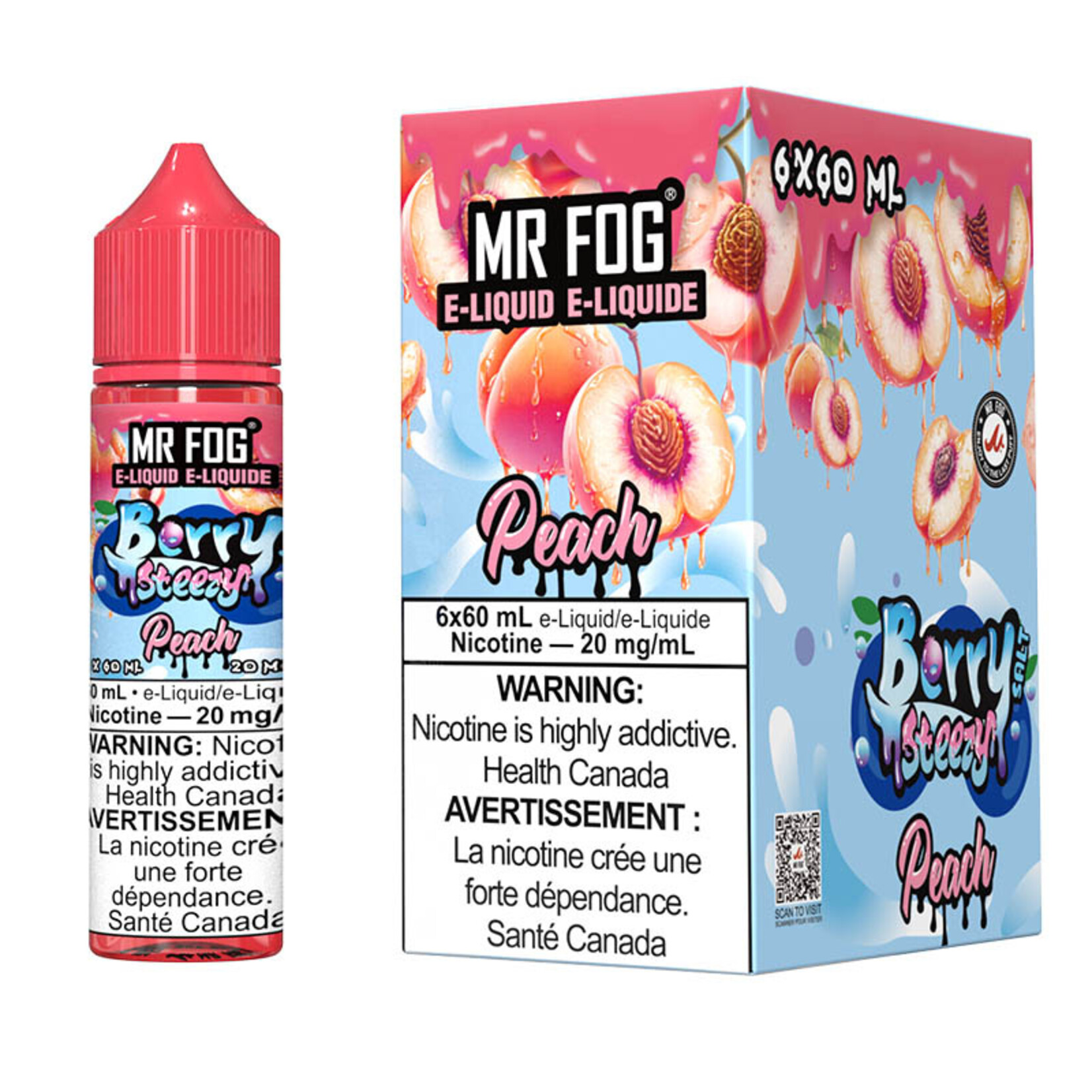 MR FOG MFEBS05 - MR FOG Berry Steezy E-liquid Peach 60ML Salt