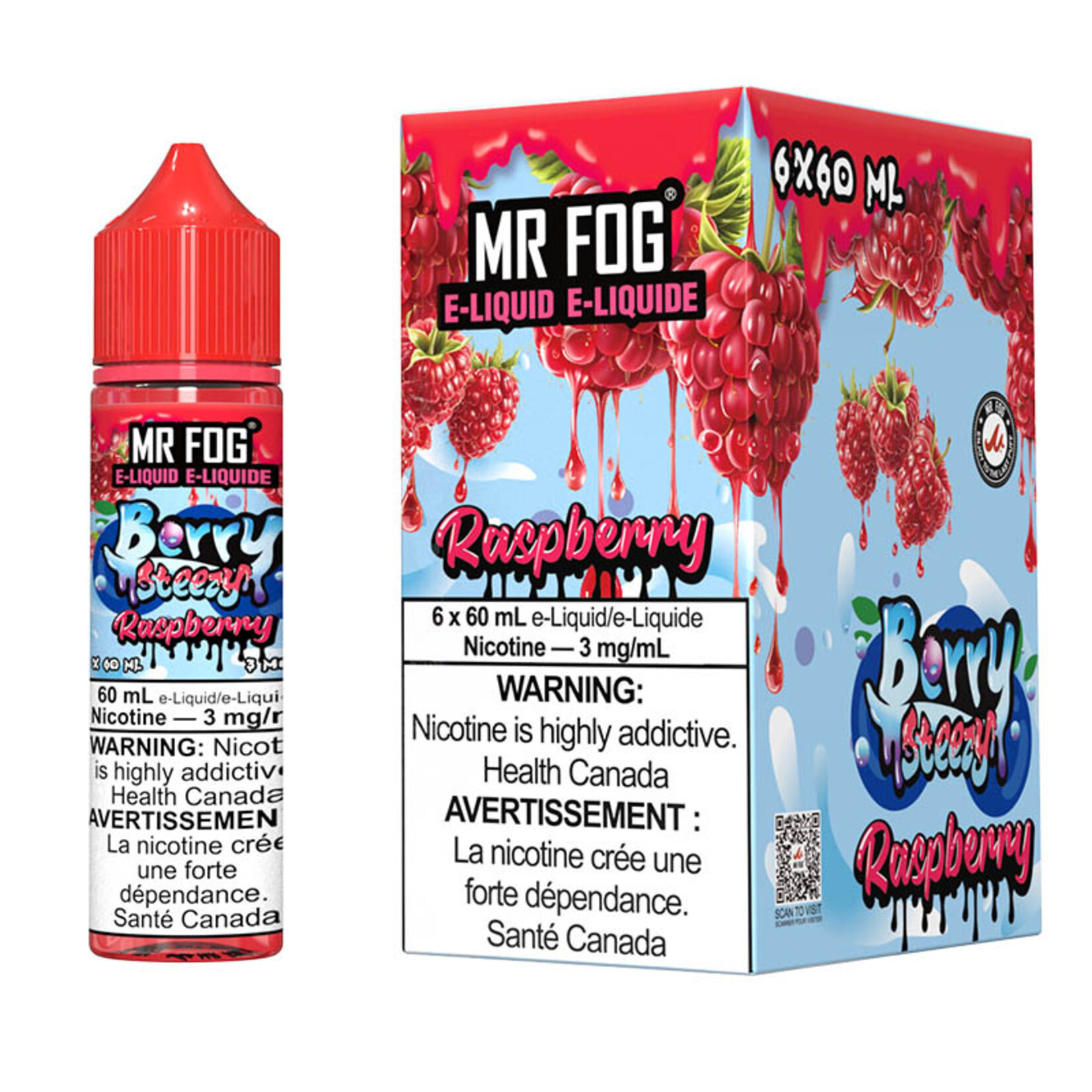 MR FOG MFEBS06 - MR FOG Berry Steezy E-liquid Raspberry 60ML Freebase