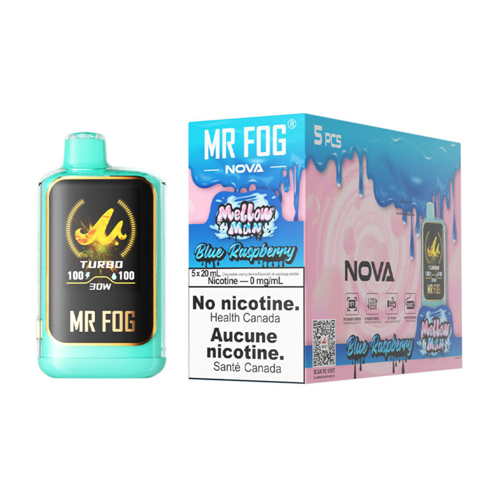 MR FOG NVMM01 - MR FOG NOVA Mellow Man Blue Raspberry