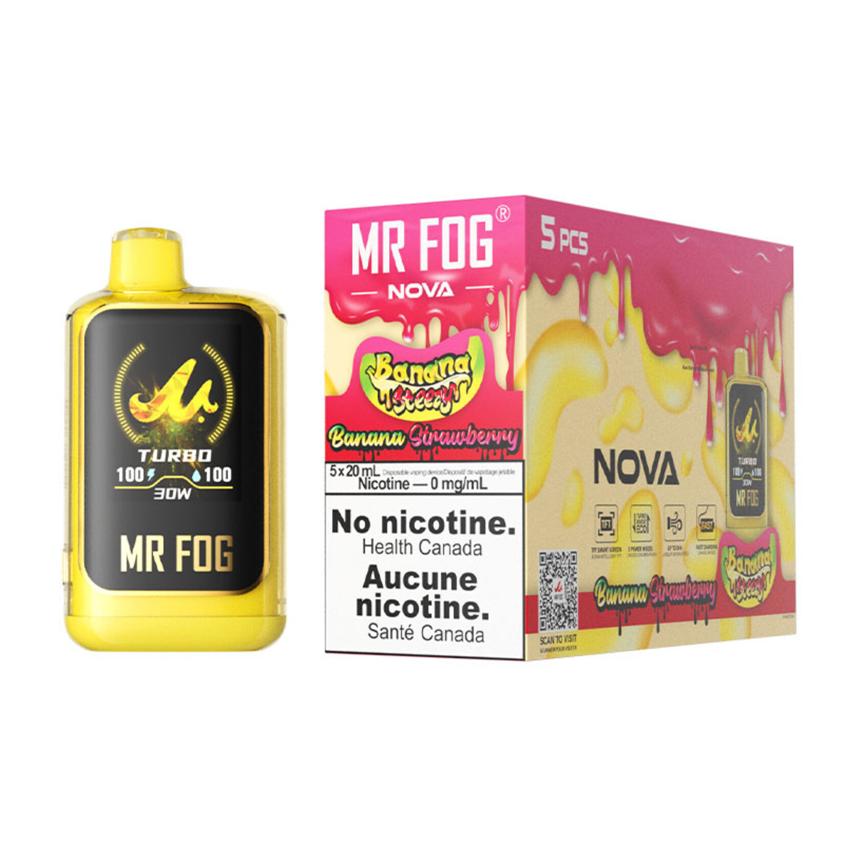 MR FOG NVNS02 - MR FOG NOVA Banana Steezy Strawberry