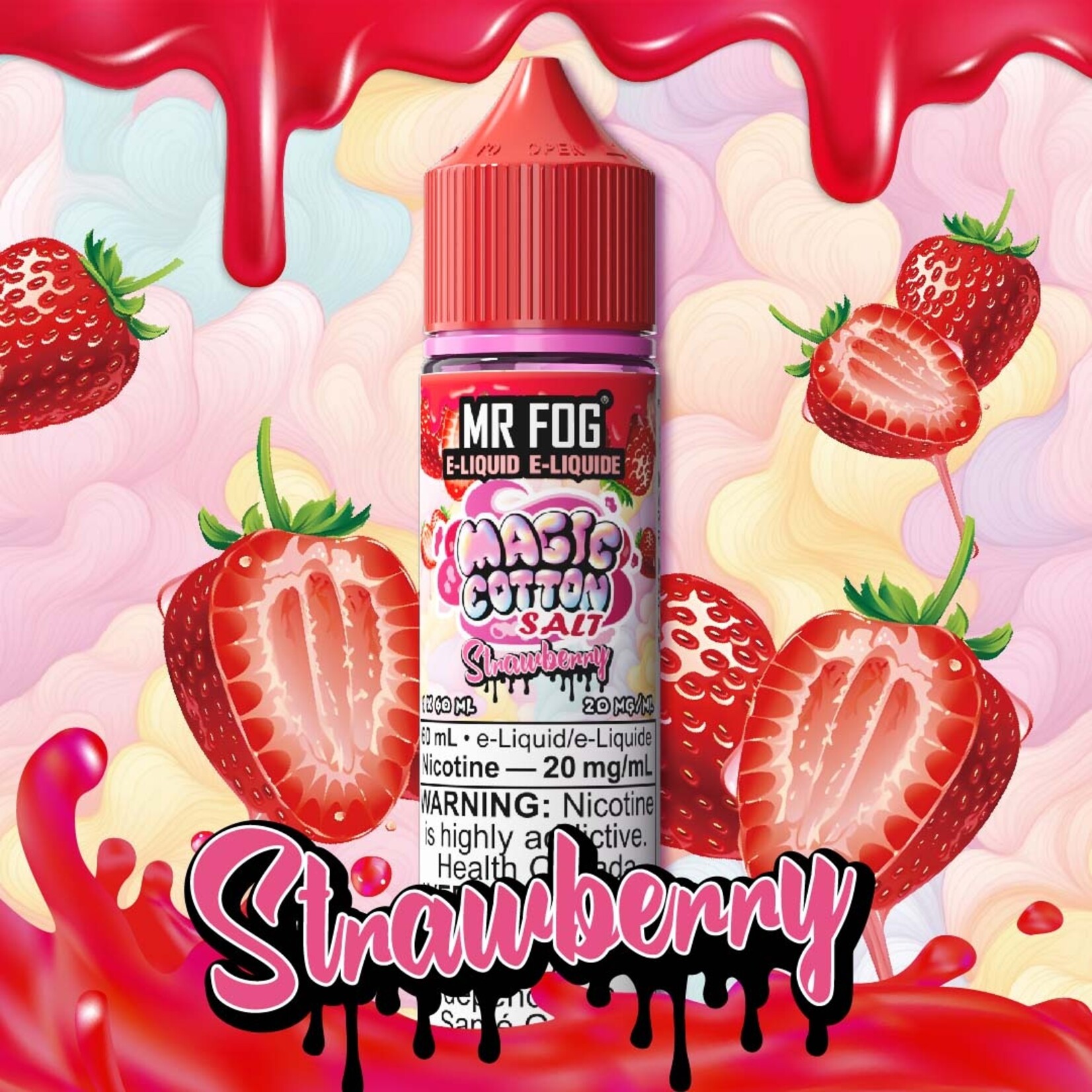 MR FOG MFEMC03 - MR FOG Magic Cotton E-Liquid Strawberry 60ML Salt