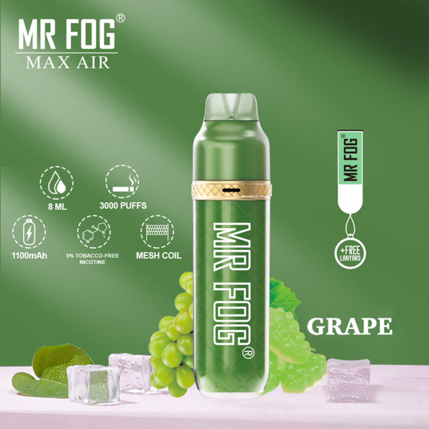 MR FOG MFA14 - MR FOG MAX AIR 2500 PUFFS - Grape