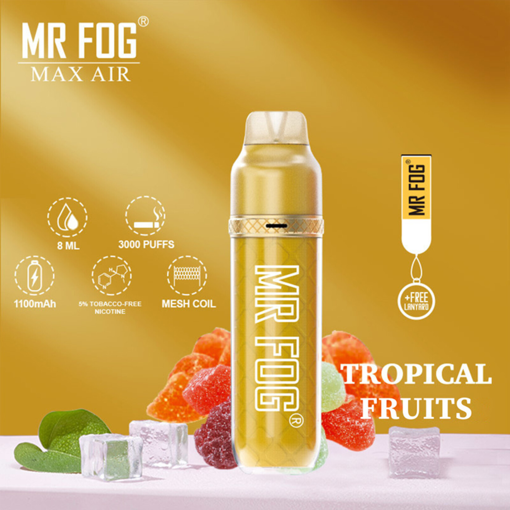 MR FOG MFA13 - MR FOG MAX AIR 2500 PUFFS - Tropical Fruits