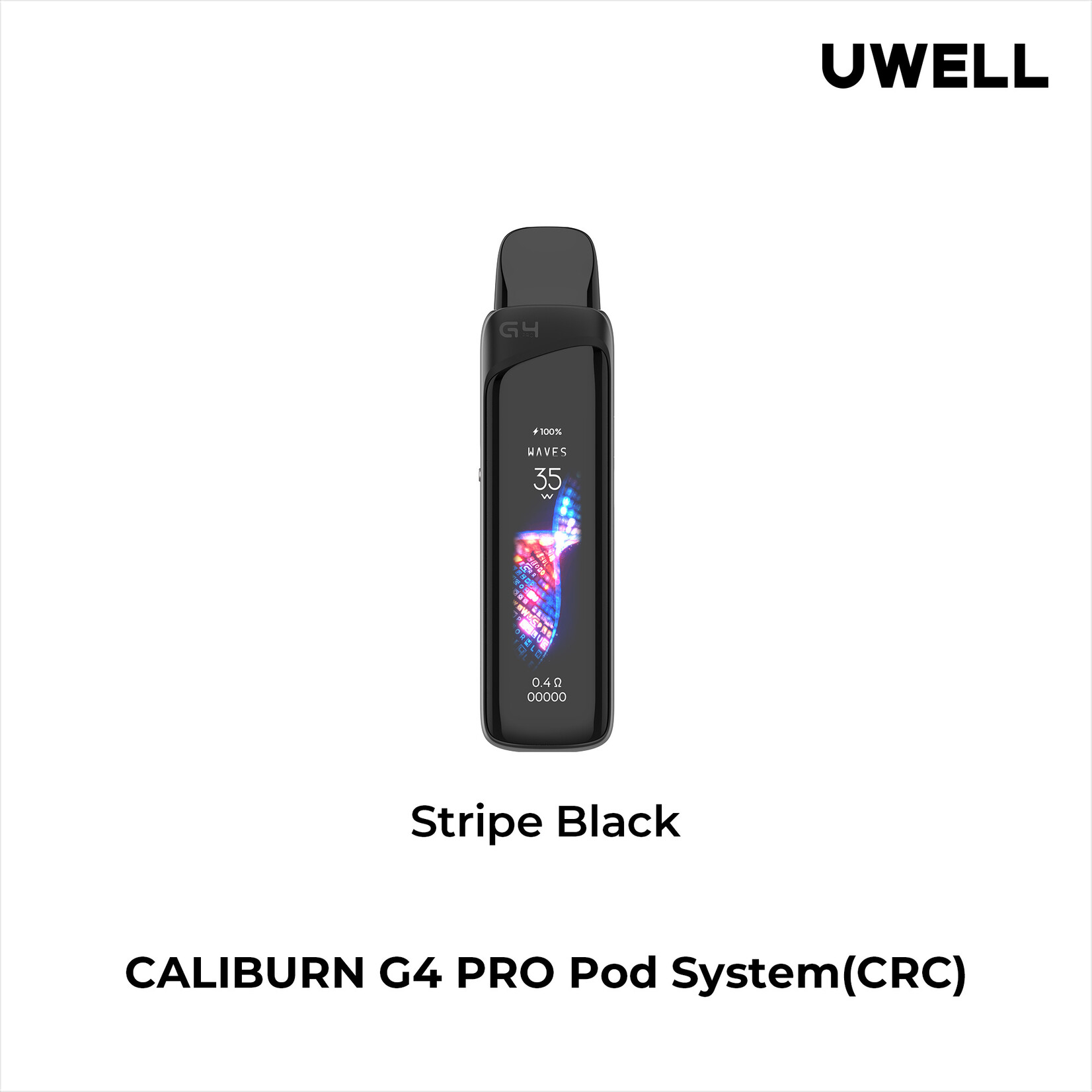 UWELL UWELL CALIBURN G4 PRO POD KIT (CRC) STRIPE BLACK