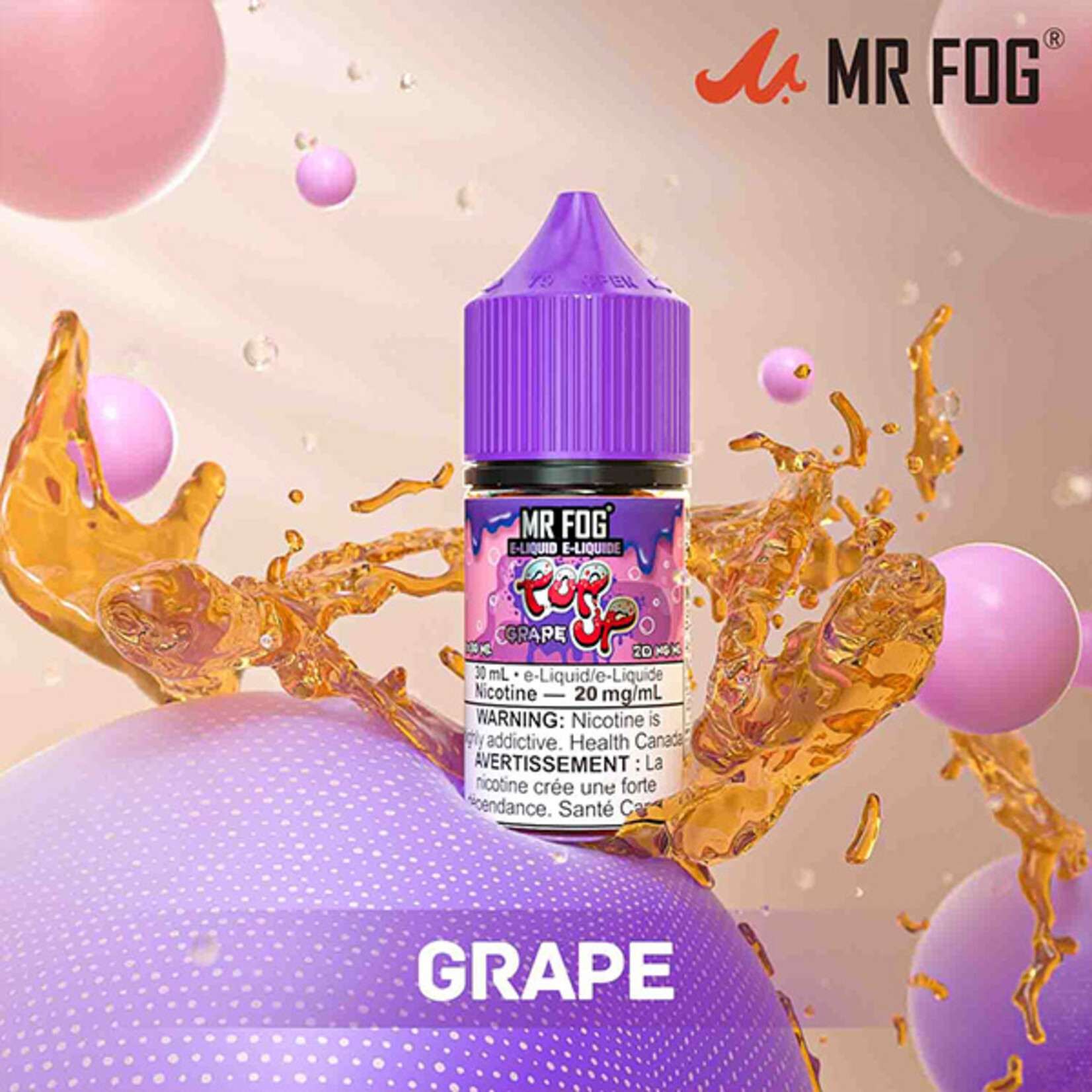 MR FOG MFEPU02 - MR FOG Popup E-Liquid Grape 30ML Salt