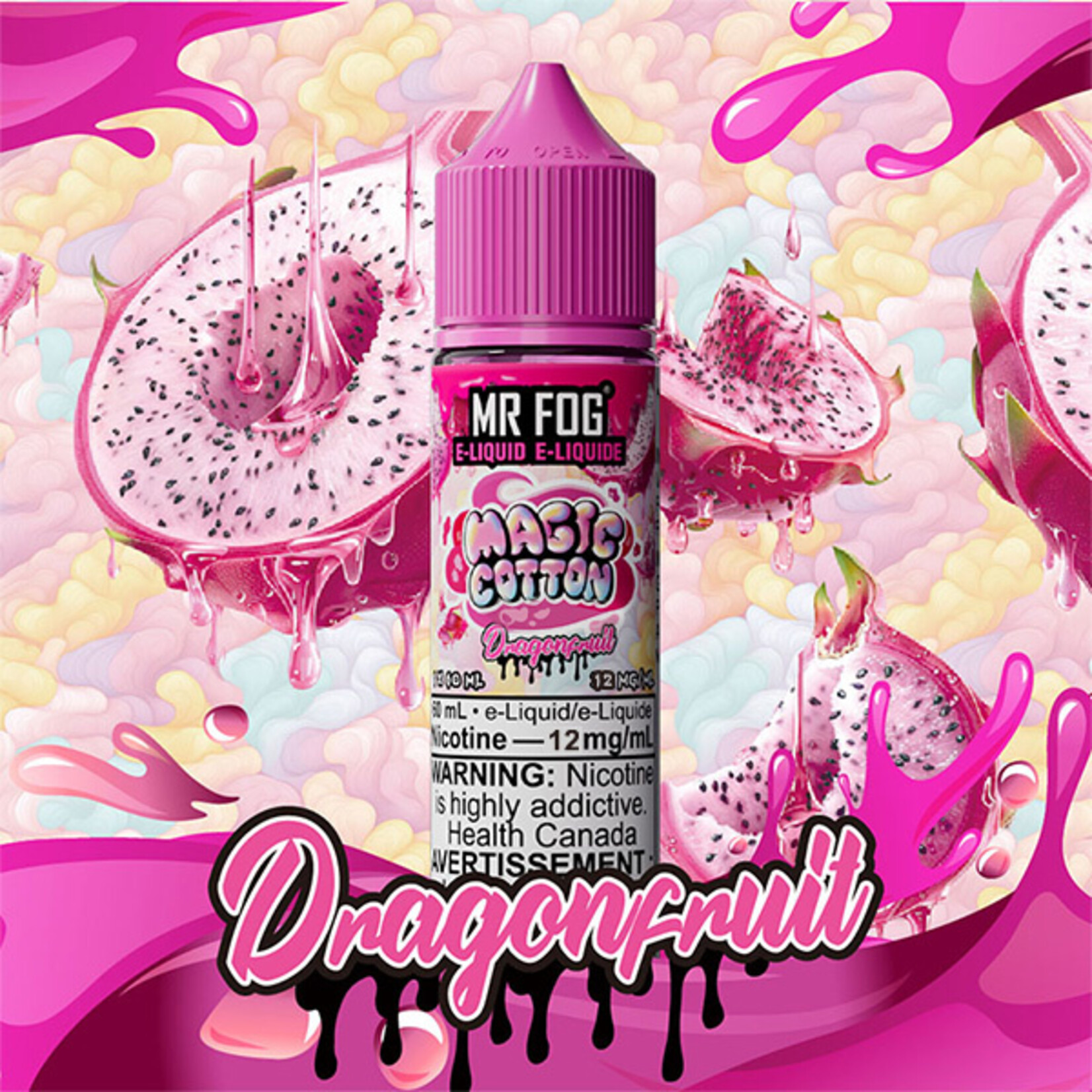 MR FOG MFEMC07 - MR FOG Magic Cotton E-Liquid Dragonfruit 60ML Freebase