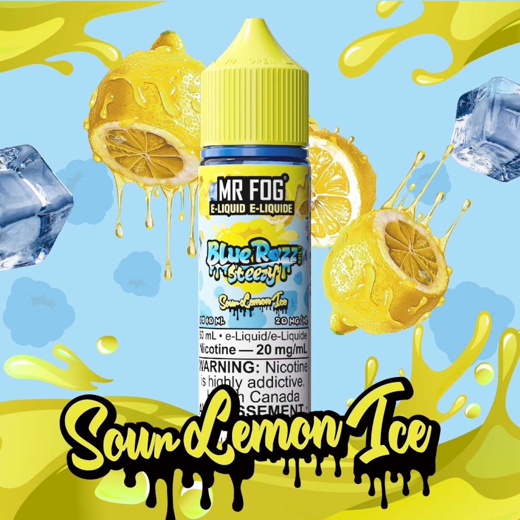 MR FOG MFEBR07 - MR FOG Blue Razz Steezy E-Liquid Sour Lemon Ice 60ML Salt