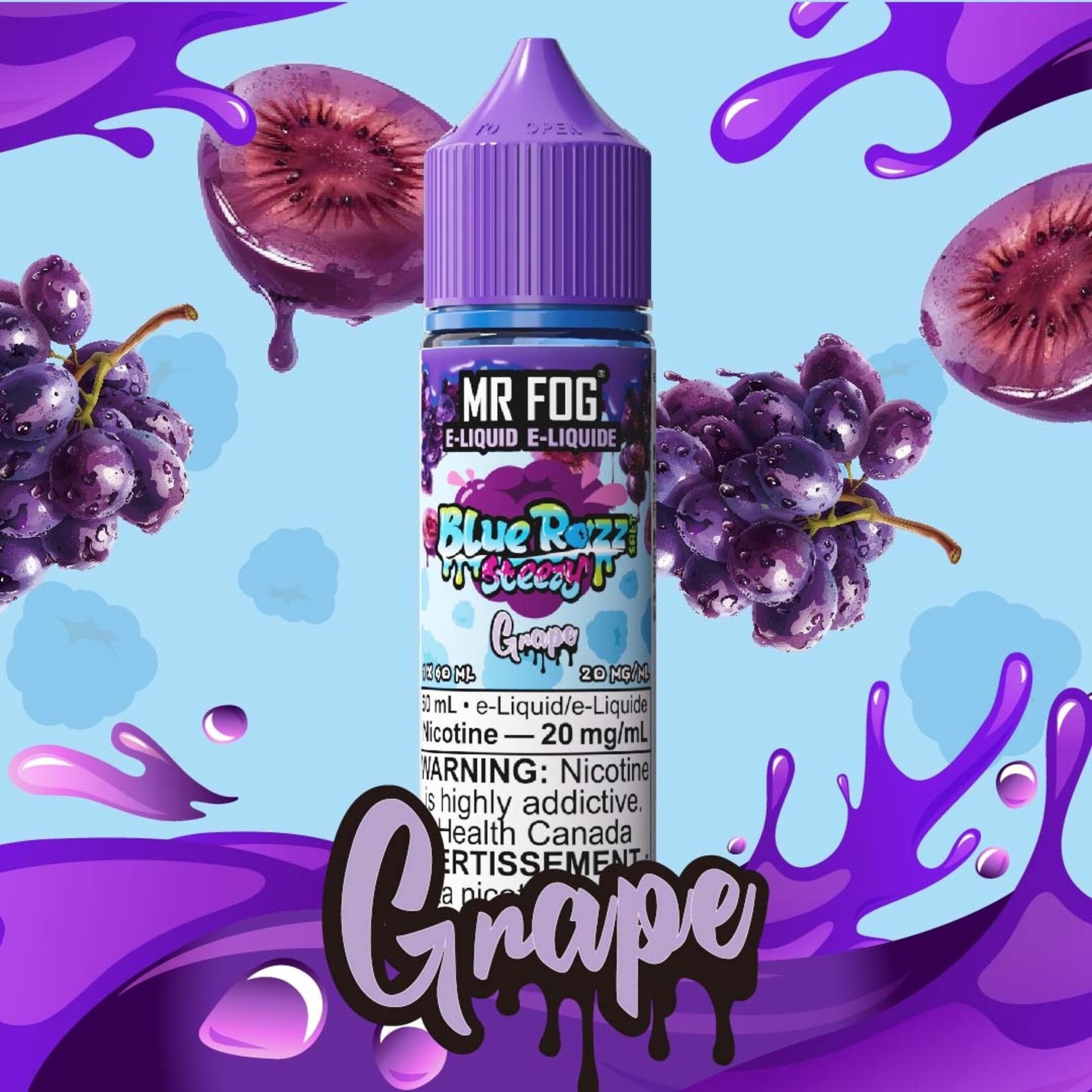 MR FOG MFEBR05 - MR FOG Blue Razz Steezy E-Liquid Grape 60ML Salt