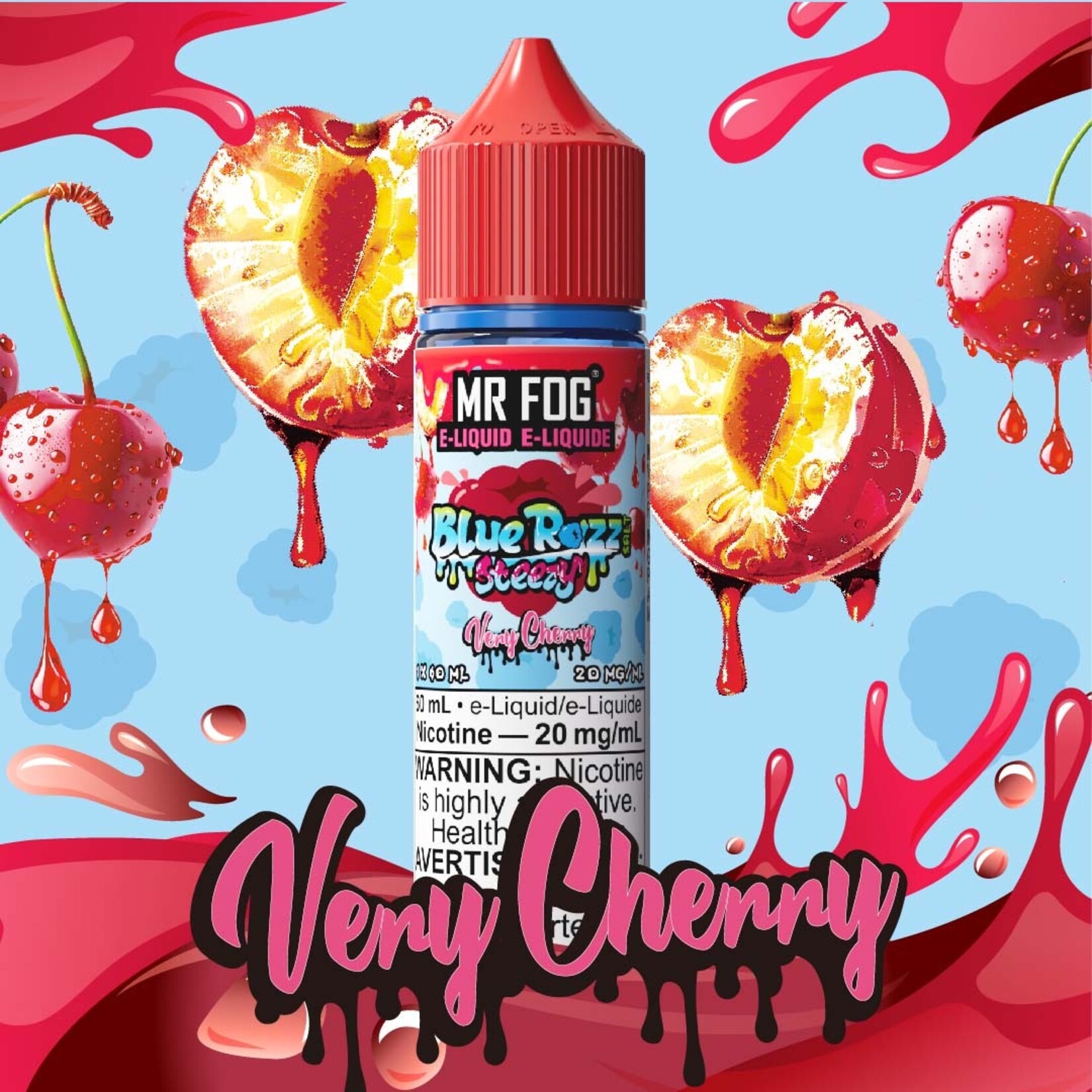MR FOG MFEBR04 - MR FOG Blue Razz Steezy E-Liquid Very Cherry 60ML Salt