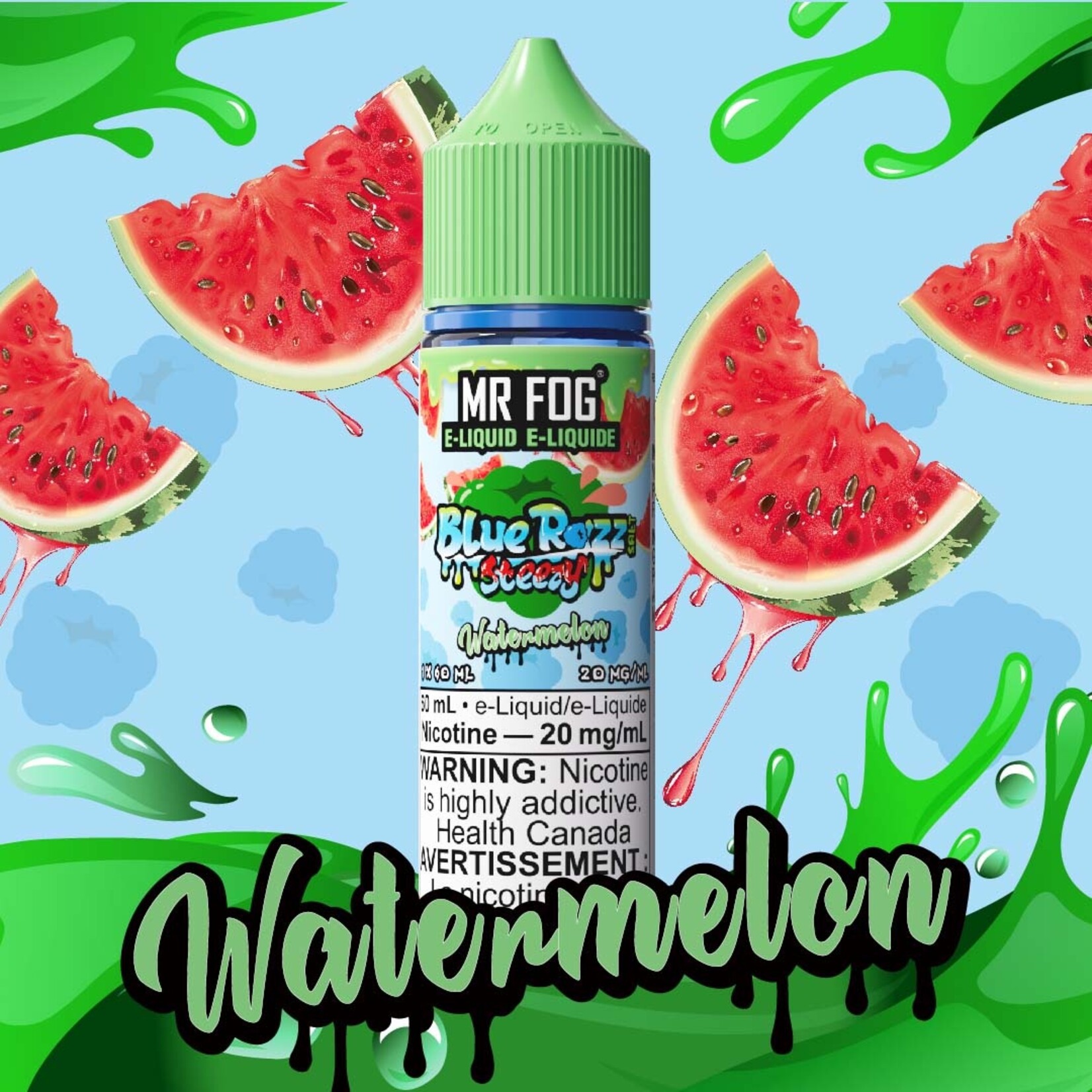 MR FOG MFEBR03 - MR FOG Blue Razz Steezy E-Liquid Watermelon 60ML Salt