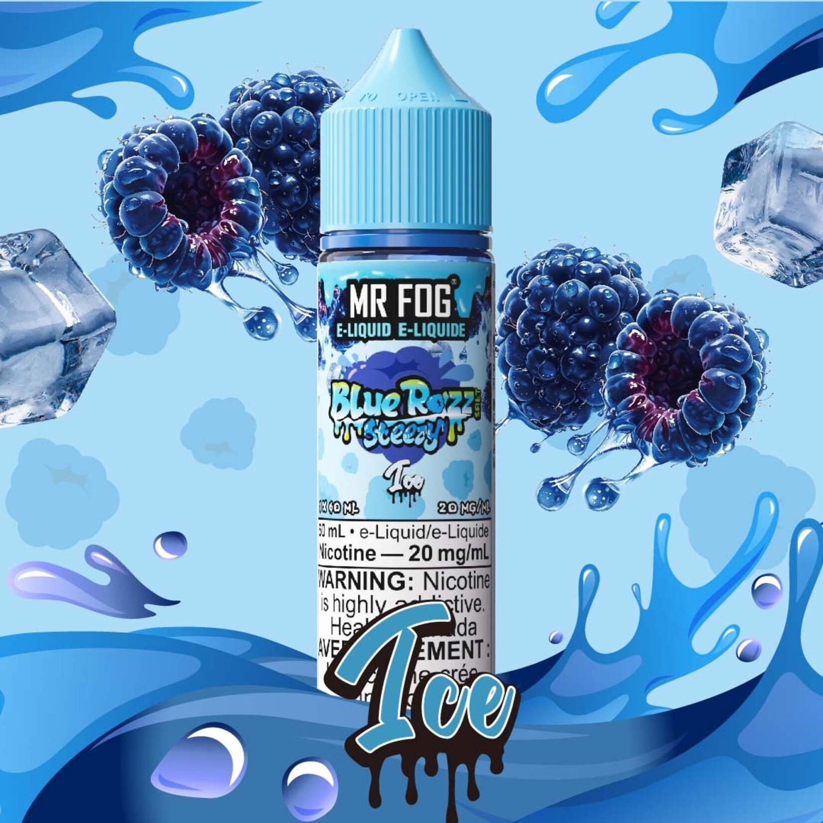 MR FOG MFEBR01 - MR FOG Blue Razz Steezy E-Liquid Ice 60ML Salt