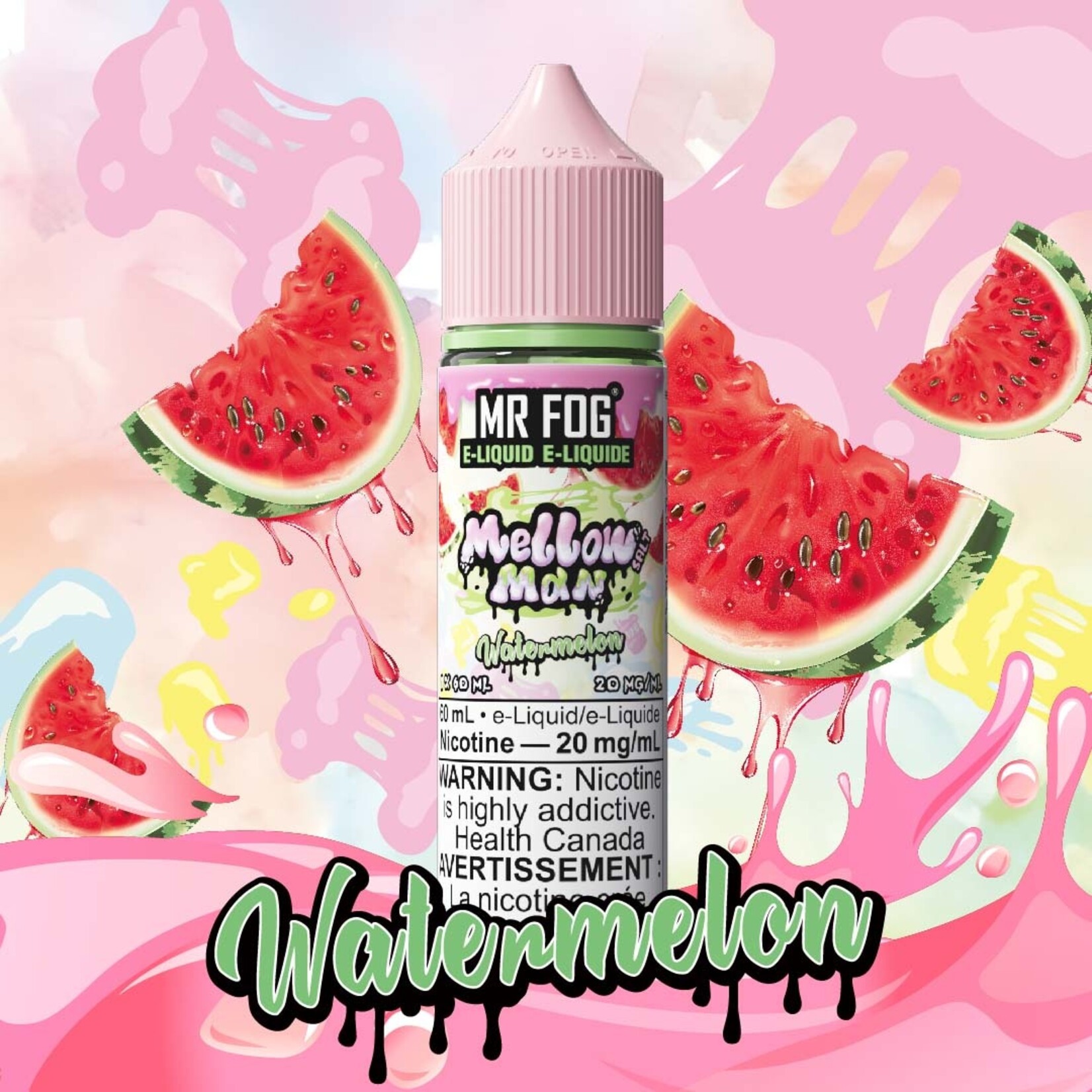 MR FOG MFEMM03 - MR FOG Mellow Man E-Liquid Watermelon 60ML Salt