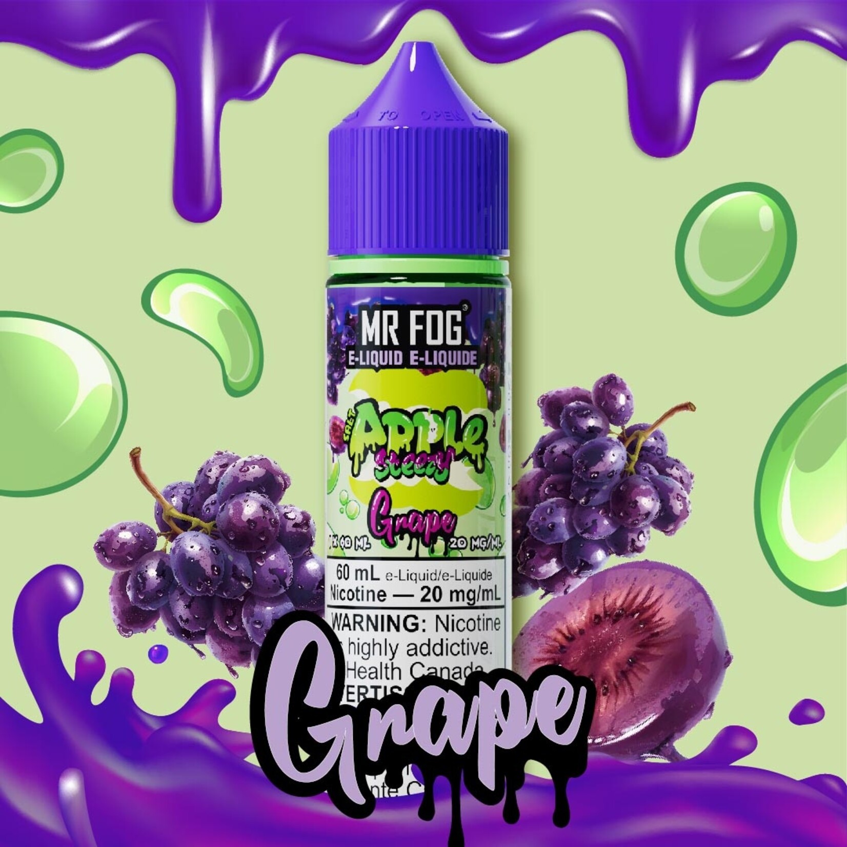 MR FOG MFEAS04 - MR FOG Apple Steezy E-Liquid Grape 60ML Salt