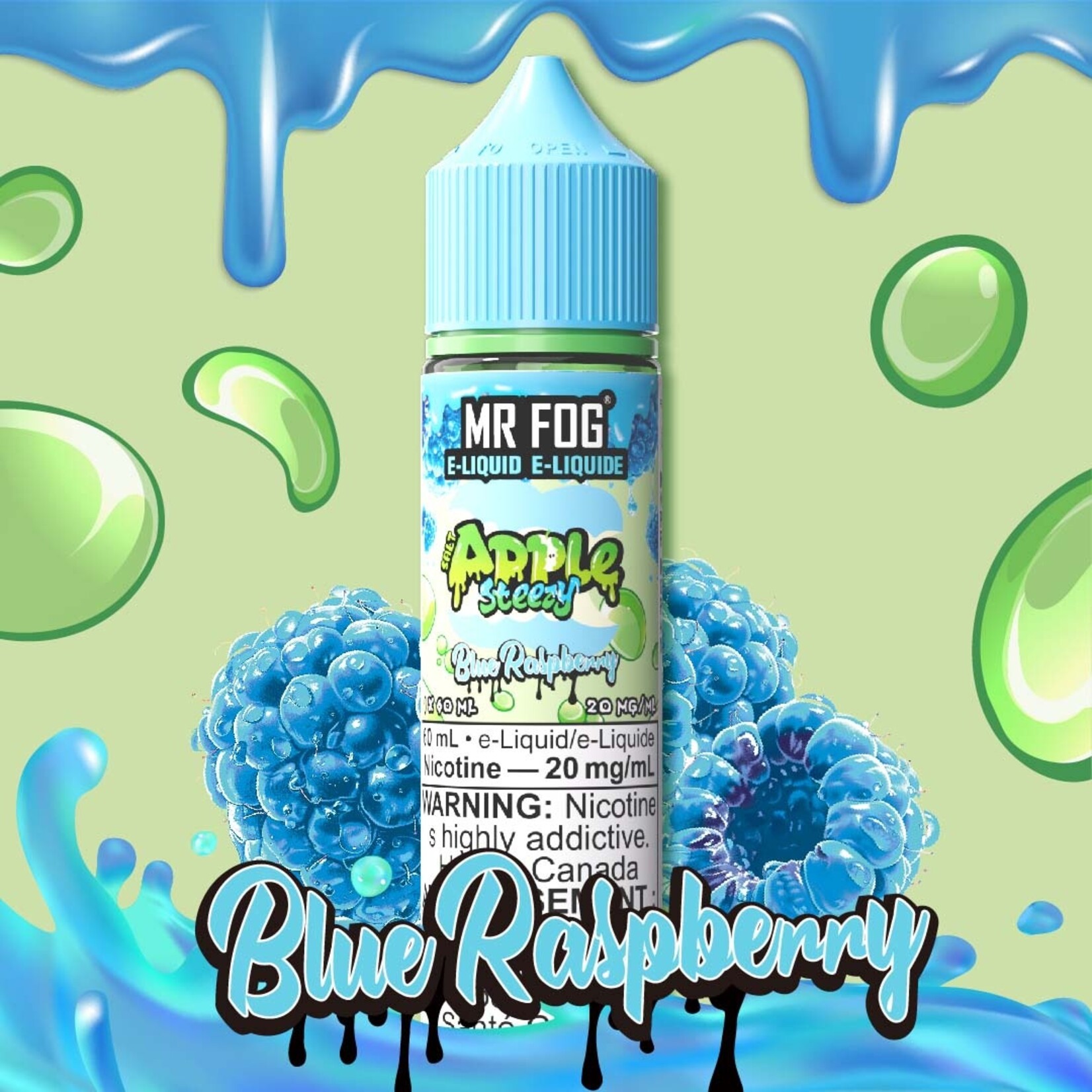 MR FOG MFEAS03 - MR FOG Apple Steezy E-Liquid Blue Raspberry 60ML Salt