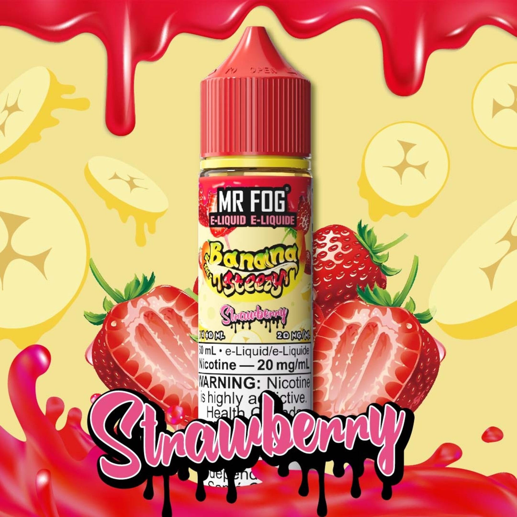 MR FOG MFENS02 - MR FOG Banana Steezy E-Liquid Strawberry 60ML Salt