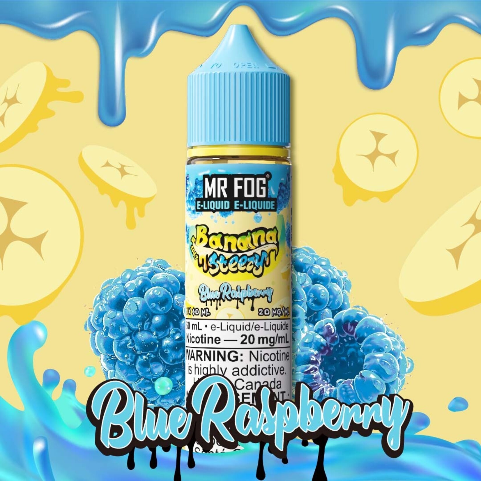 MR FOG MFENS03 - MR FOG Banana Steezy E-Liquid Blue Raspberry 60ML Salt