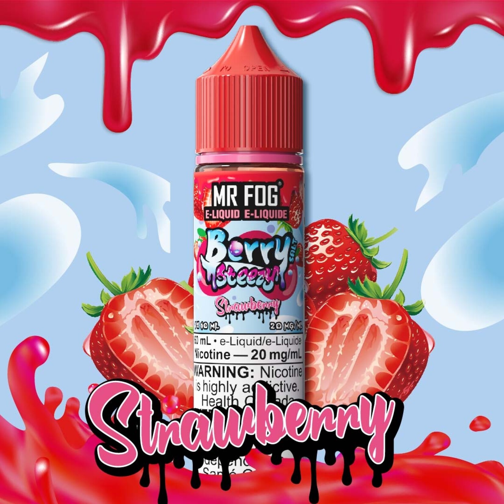 MR FOG MFEBS02 - MR FOG Berry Steezy E-Liquid Strawberry 60ML Salt